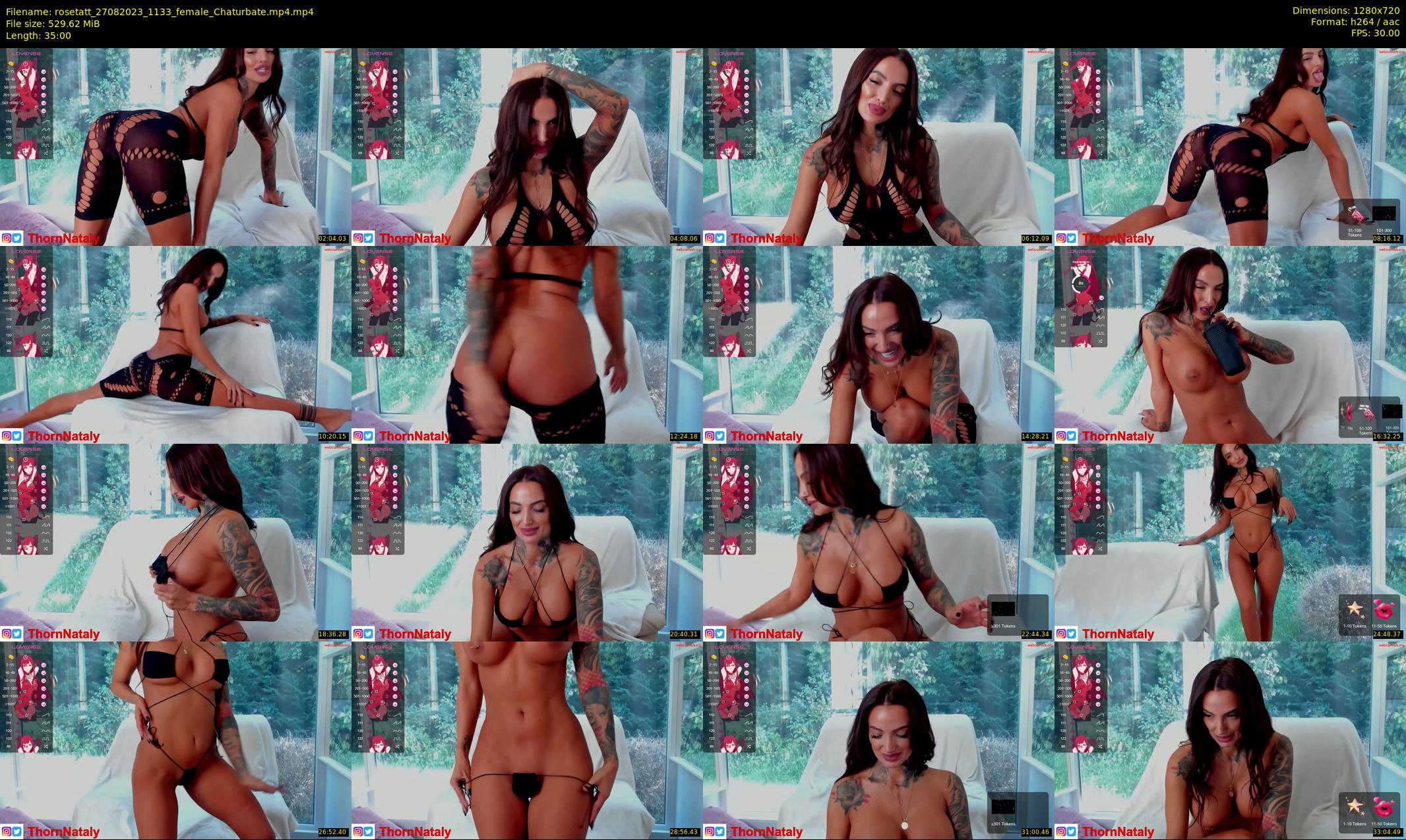rosetatt — 35 minute Chaturbate female cam show recording, 720p, Aug 27, 2023