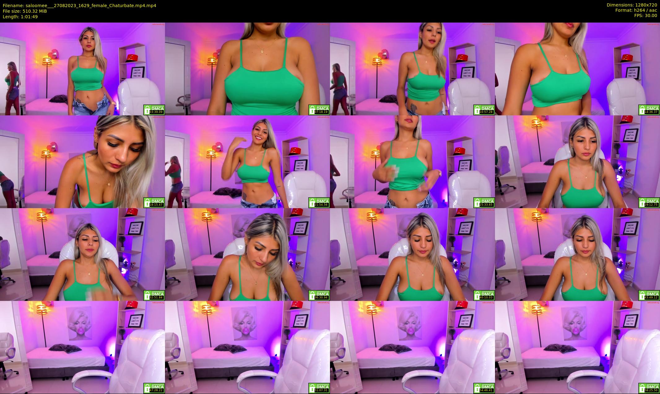saloomee__ — 62 minute Chaturbate female cam show recording, 720p, Aug 27, 2023