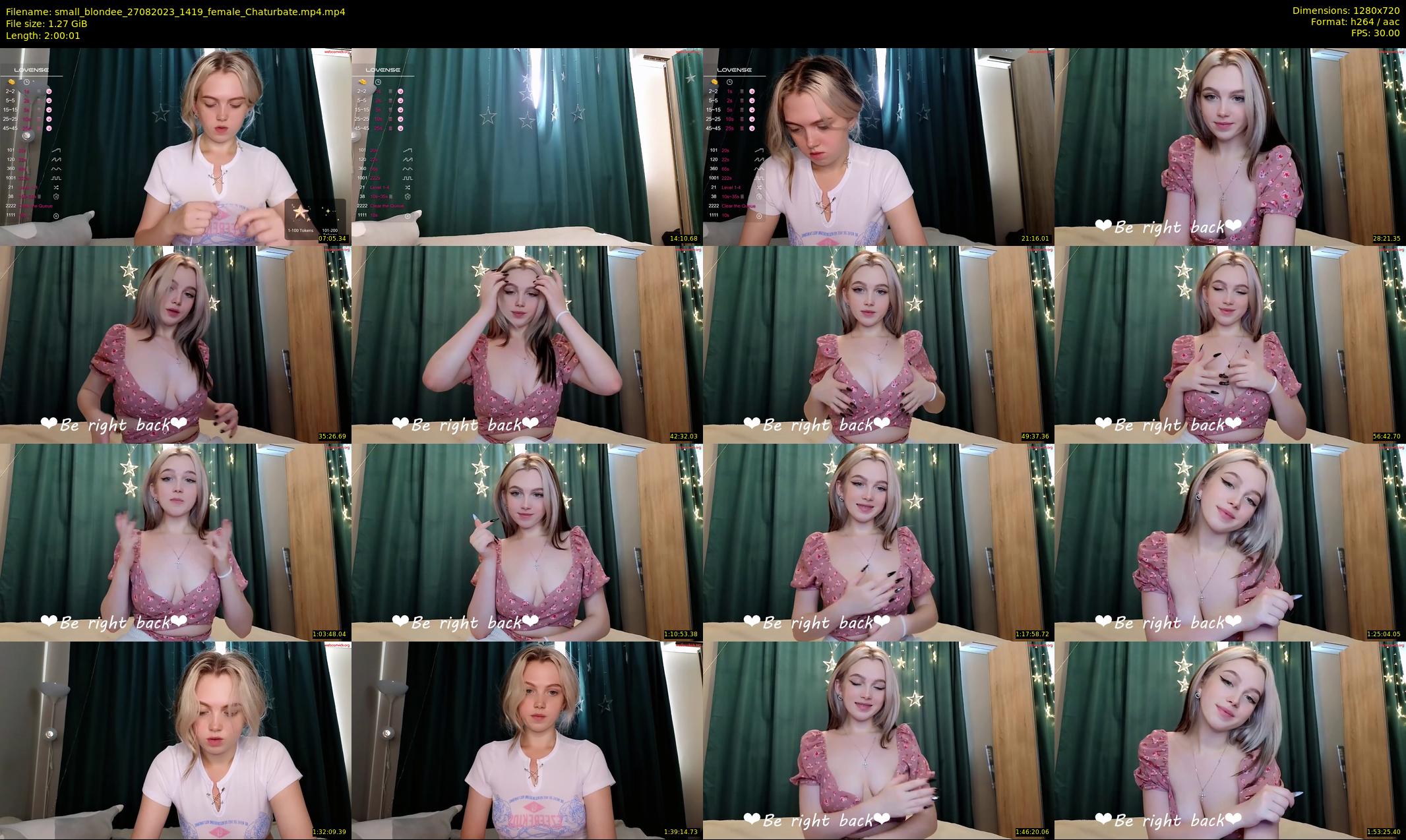 small_blondee — 121 minute Chaturbate female cam show recording, 720p, Aug 27, 2023