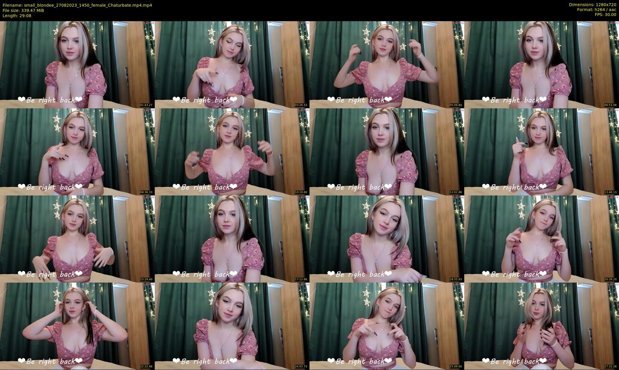 small_blondee — 30 minute Chaturbate female cam show recording, 720p, Aug 27, 2023