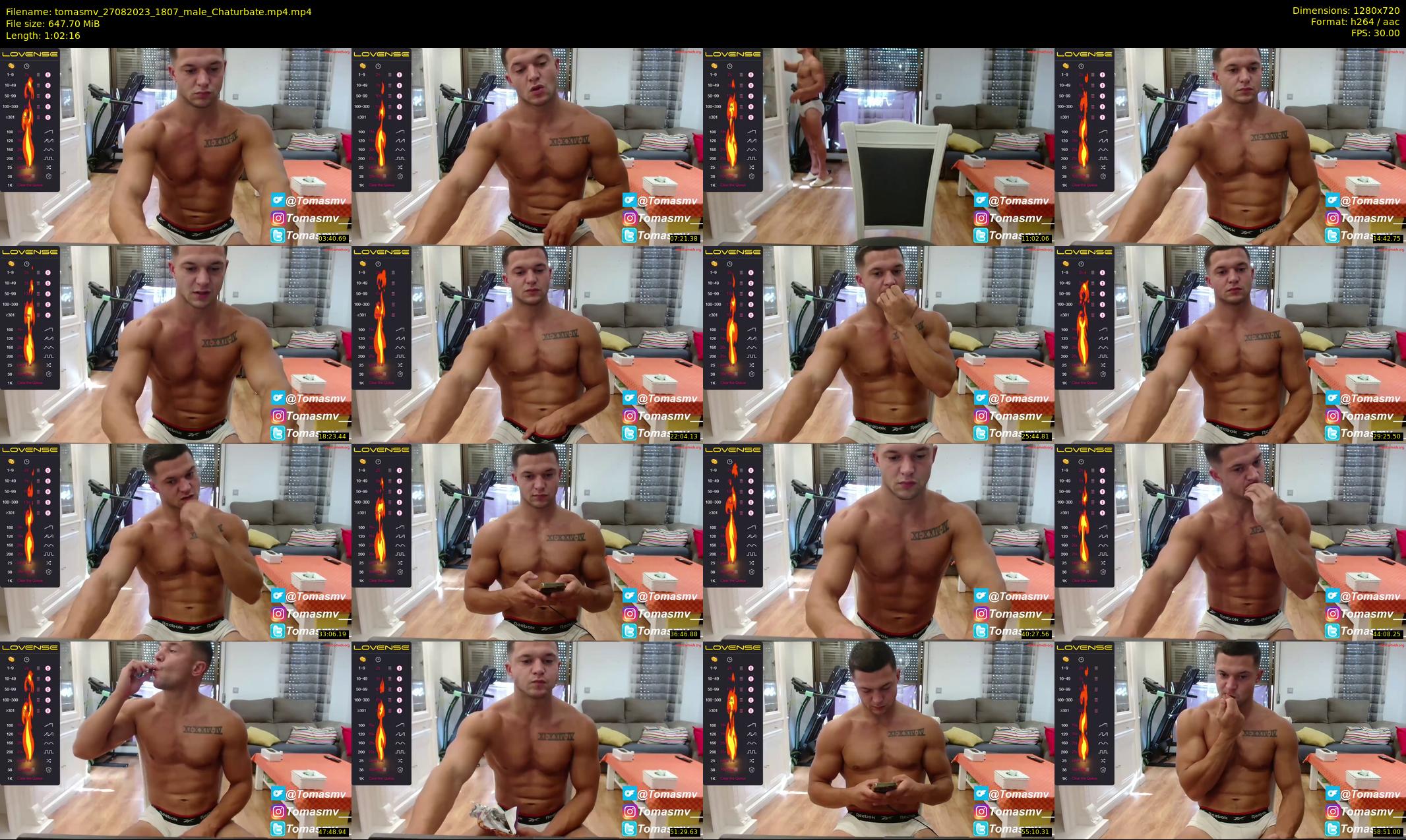 tomasmv — 63 minute Chaturbate male cam show recording, 720p, Aug 27, 2023