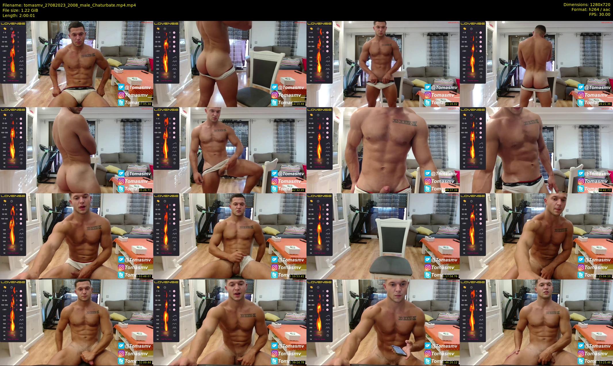 tomasmv — 121 minute Chaturbate male cam show recording, 720p, Aug 27, 2023