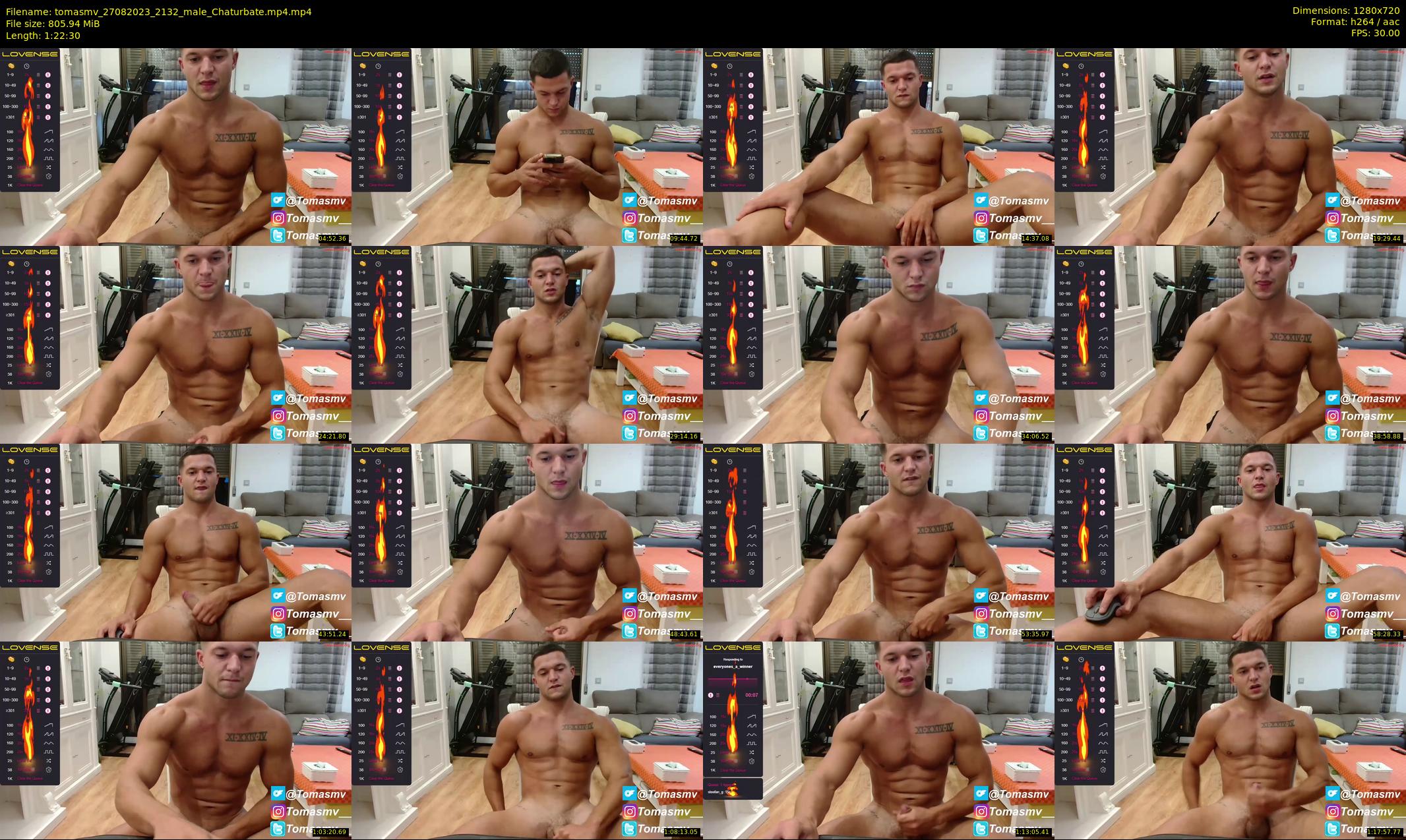 tomasmv — 83 minute Chaturbate male cam show recording, 720p, Aug 27, 2023