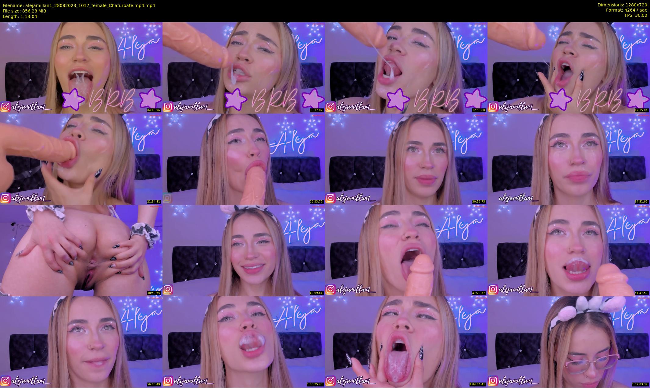 alejamillan1 — 74 minute Chaturbate female cam show recording, 720p, Aug 28, 2023
