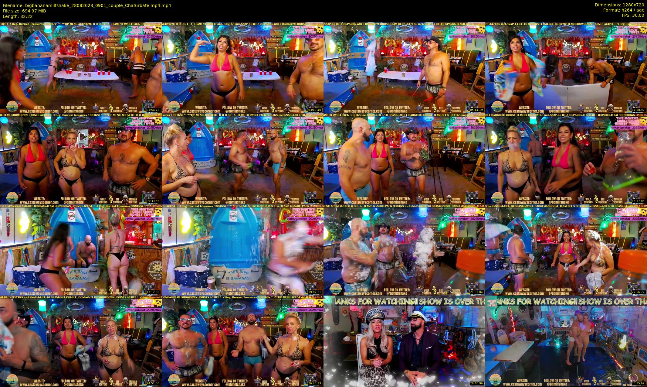 bigbananamilfshake — 33 minute Chaturbate couple cam show recording, 720p, Aug 28, 2023