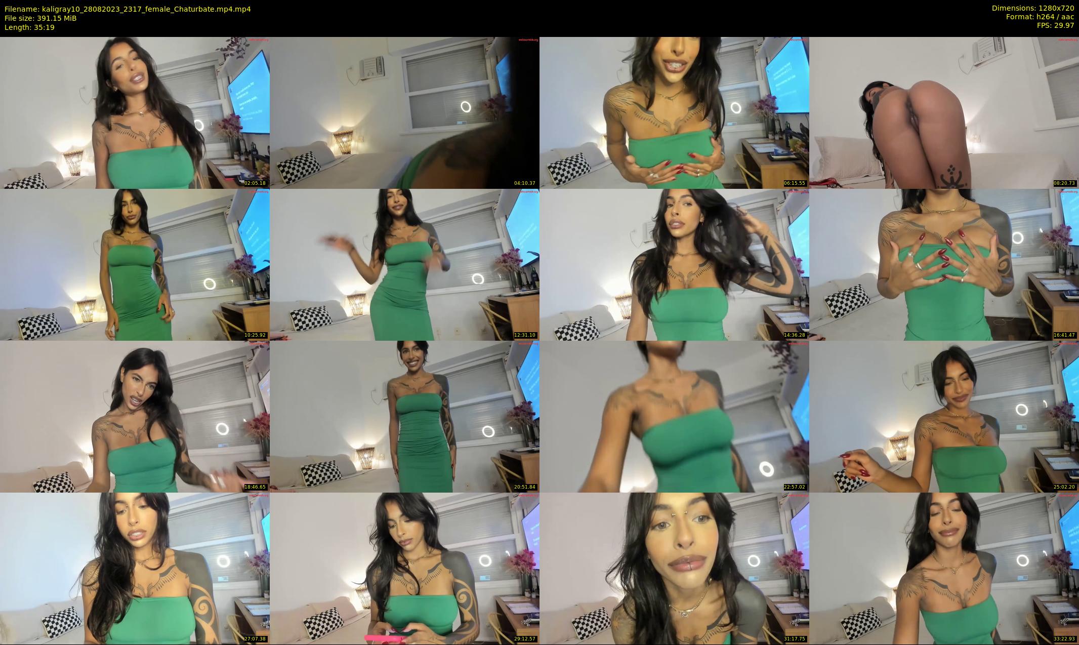 kaligray10 — 36 minute Chaturbate female cam show recording, 720p, Aug 28, 2023