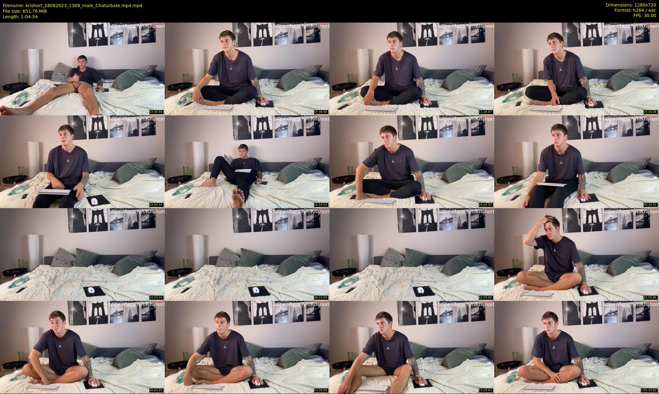 krishort — 65 minute Chaturbate male cam show recording, 720p, Aug 28, 2023