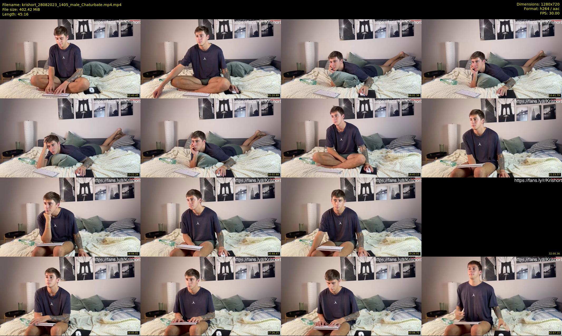krishort — 46 minute Chaturbate male cam show recording, 720p, Aug 28, 2023