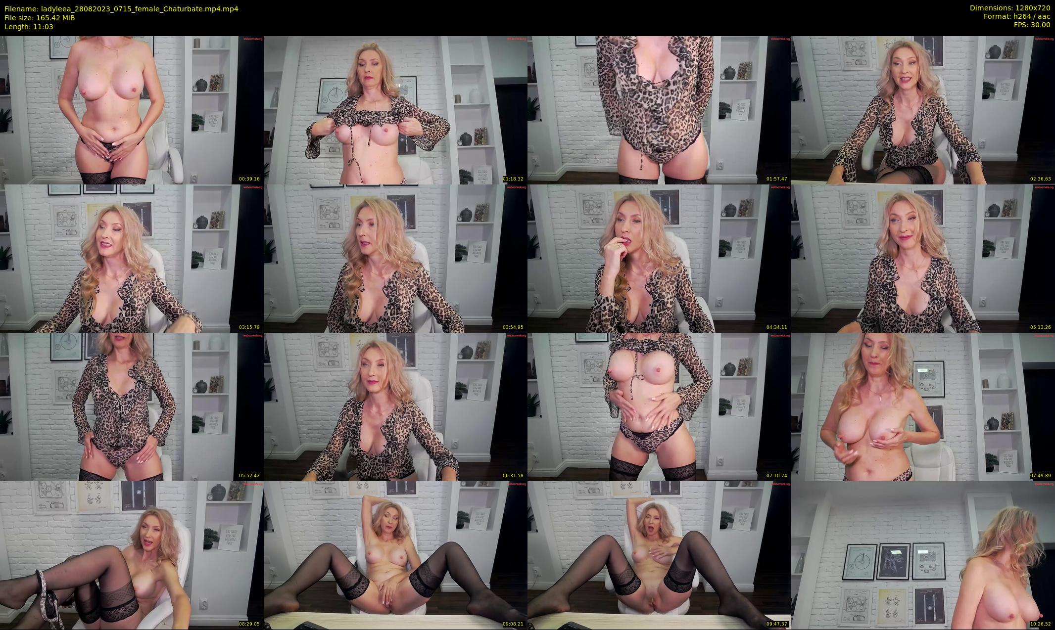 ladyleea — 12 minute Chaturbate female cam show recording, 720p, Aug 28, 2023
