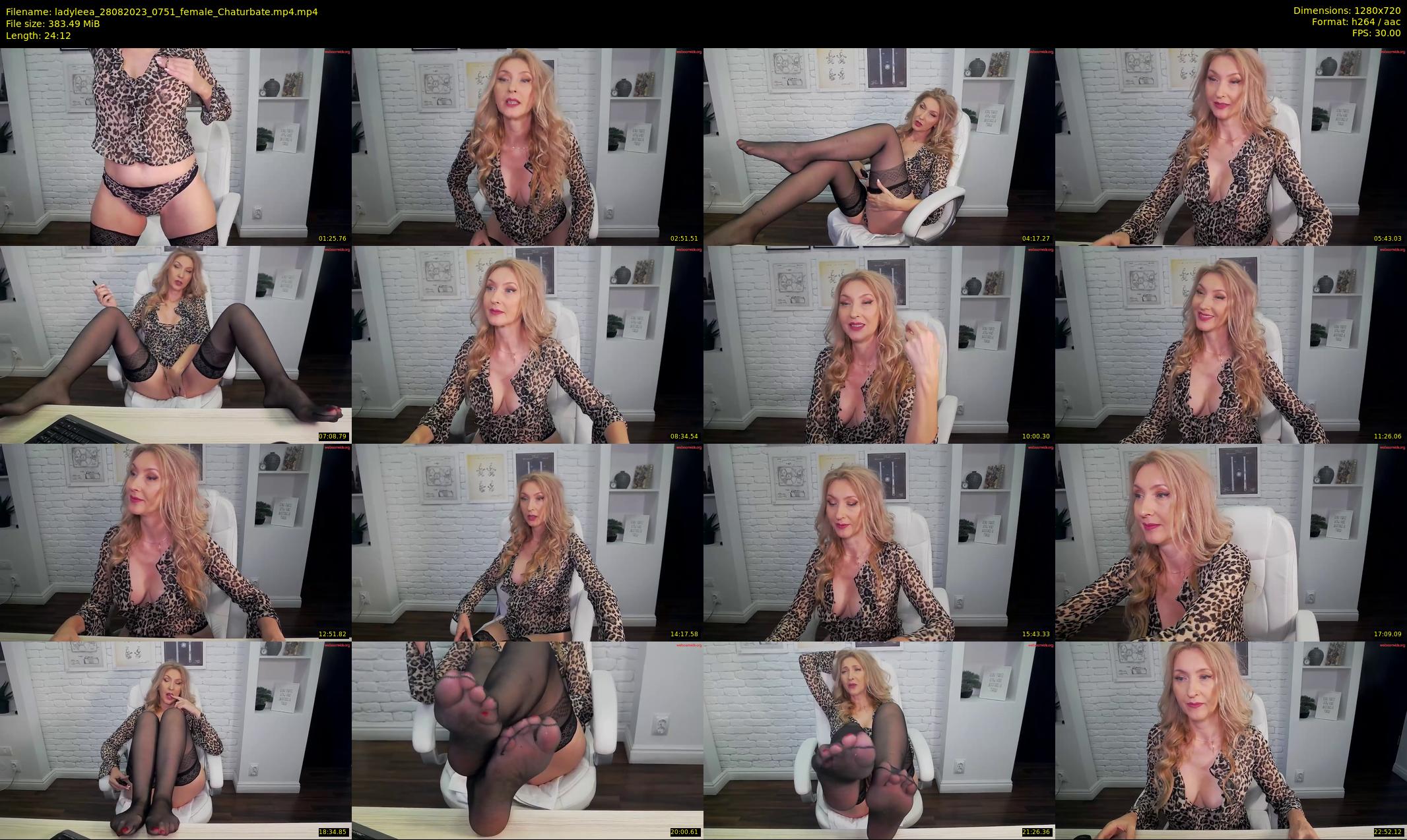 ladyleea — 25 minute Chaturbate female cam show recording, 720p, Aug 28, 2023