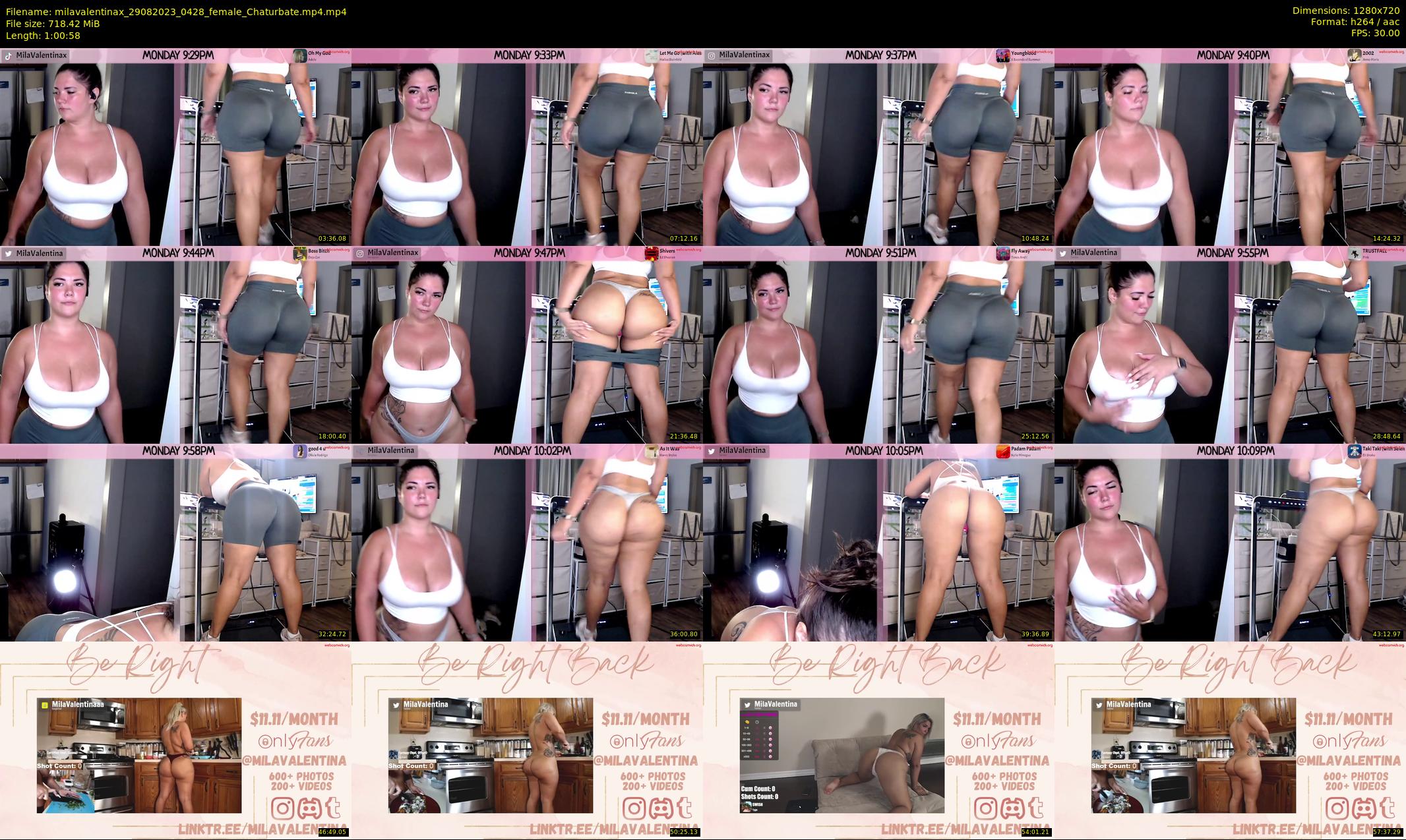 milavalentinax — 61 minute Chaturbate female cam show recording, 720p, Aug 29, 2023