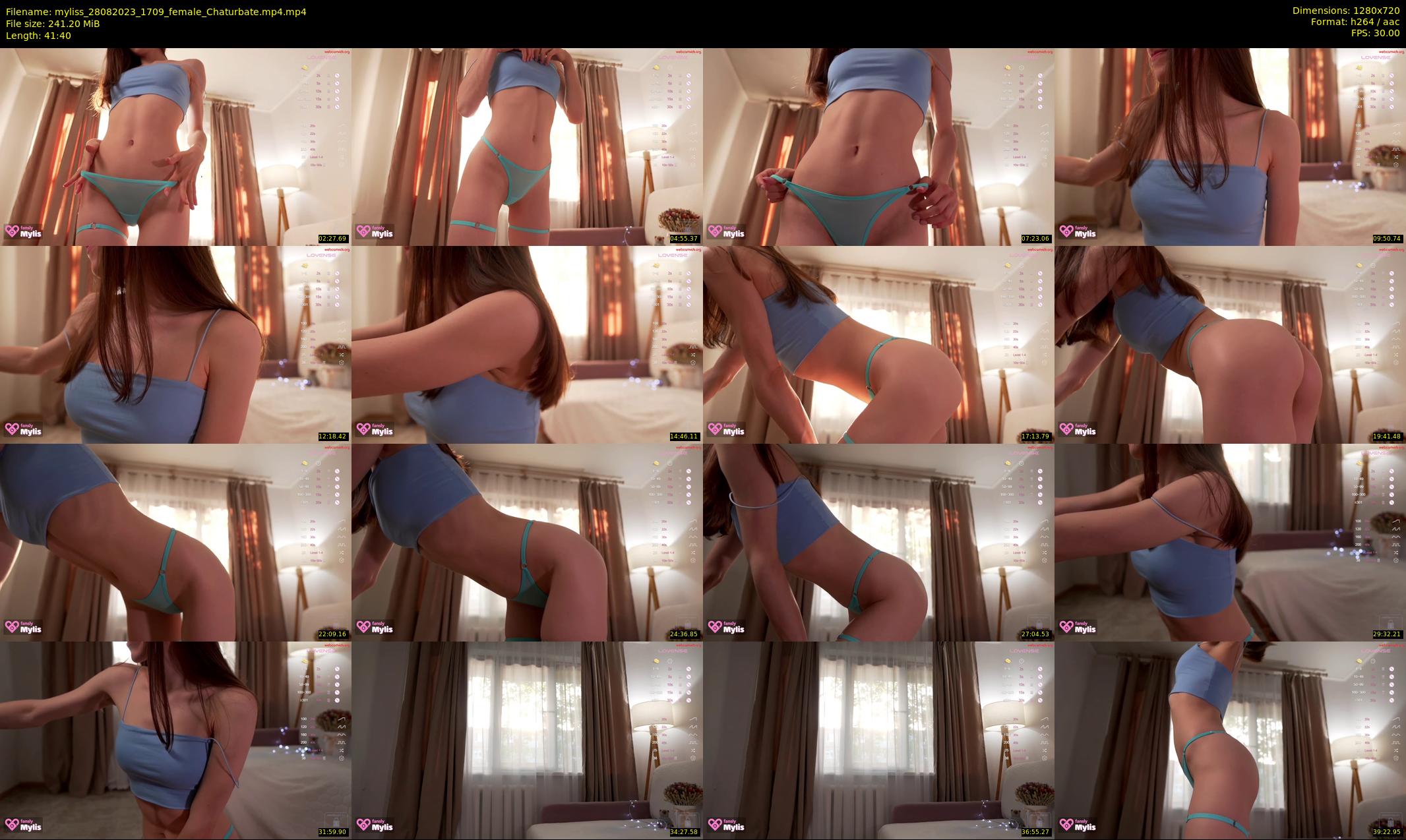 myliss — 42 minute Chaturbate female cam show recording, 720p, Aug 28, 2023