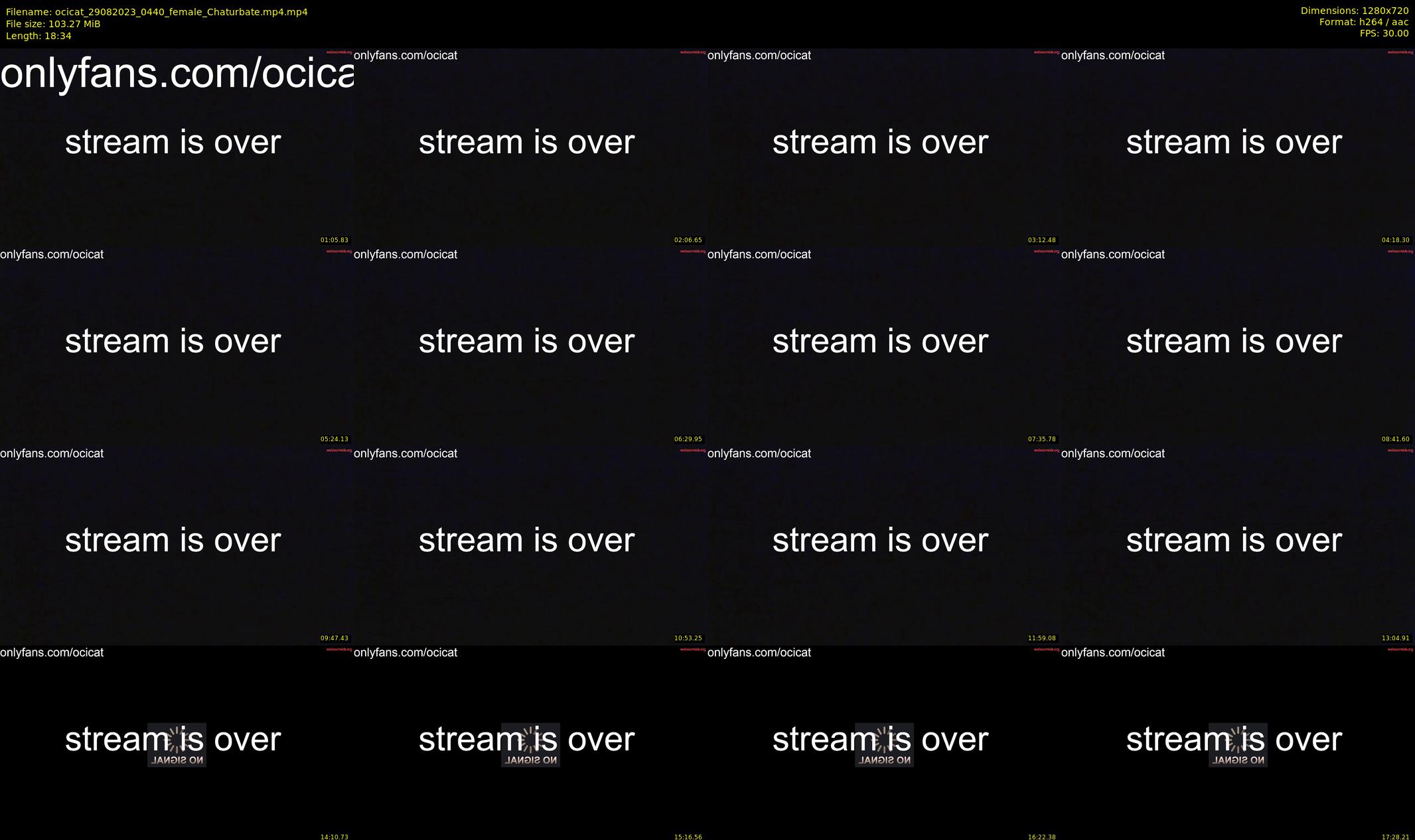 ocicat — 19 minute Chaturbate female cam show recording, 720p, Aug 29, 2023