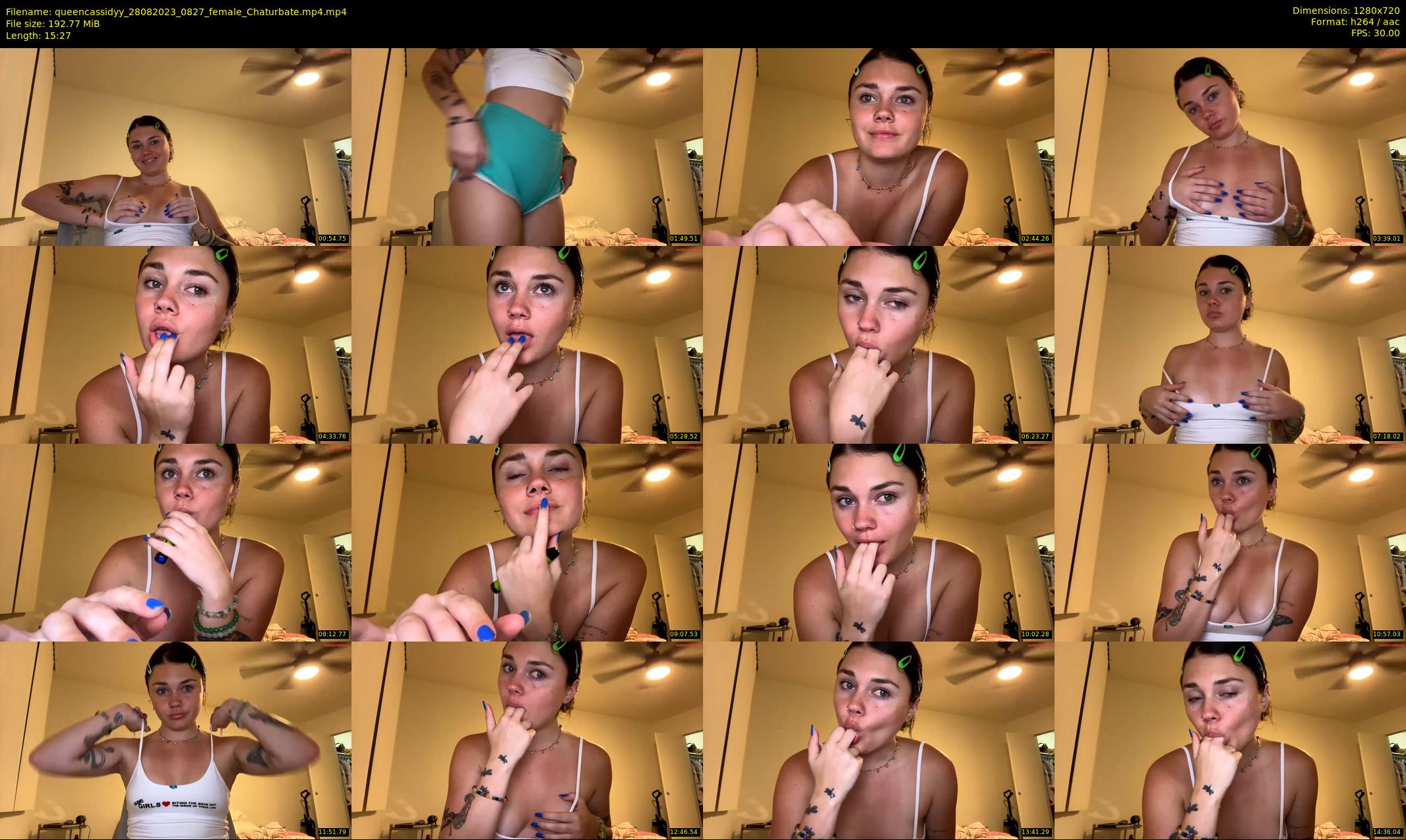 queencassidyy — 16 minute Chaturbate female cam show recording, 720p, Aug 28, 2023