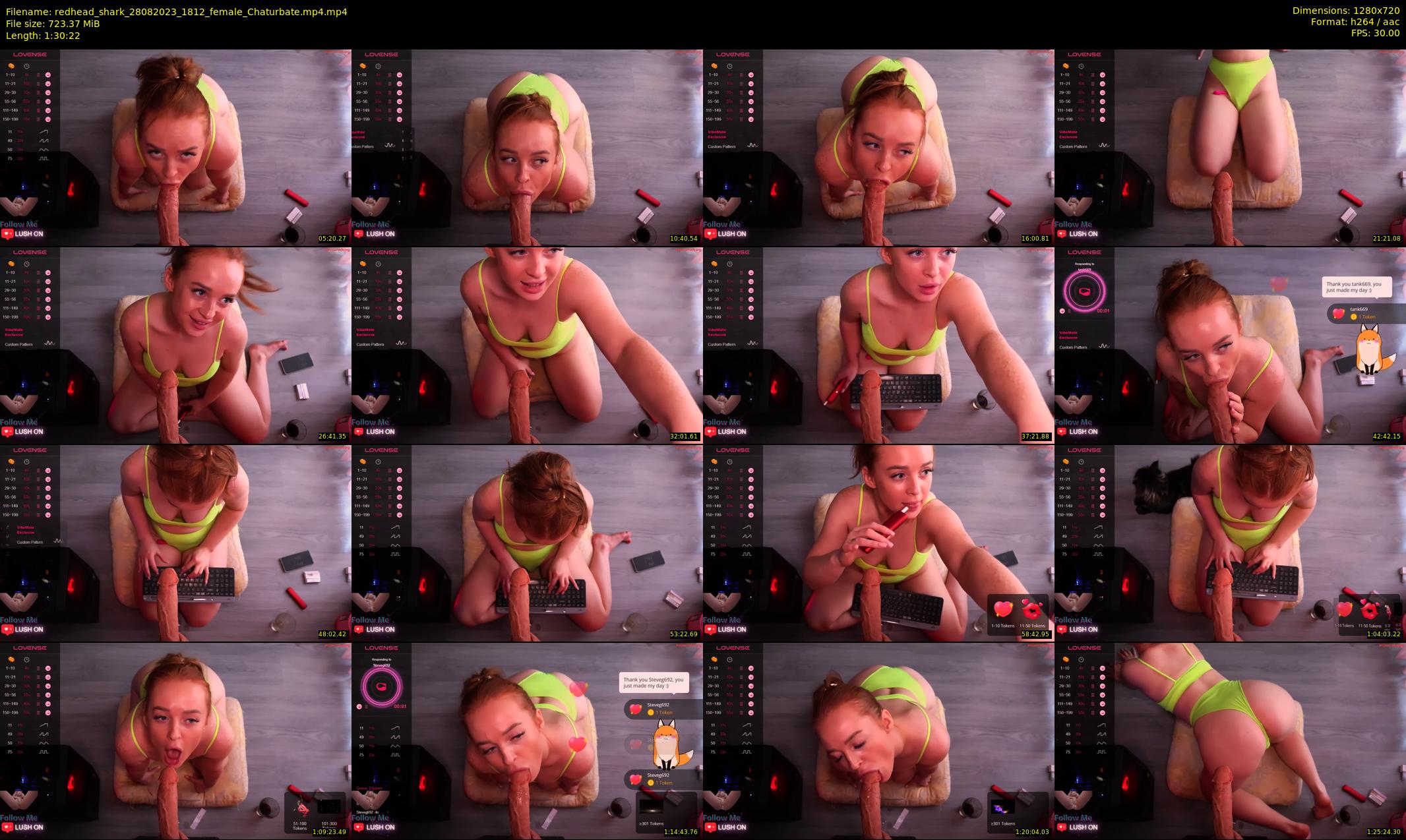 redhead_shark — 91 minute Chaturbate female cam show recording, 720p, Aug 28, 2023