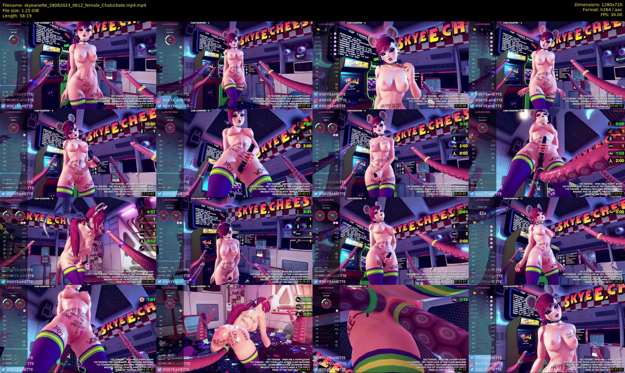 skyeanette — 59 minute Chaturbate female cam show recording, 720p, Aug 28, 2023