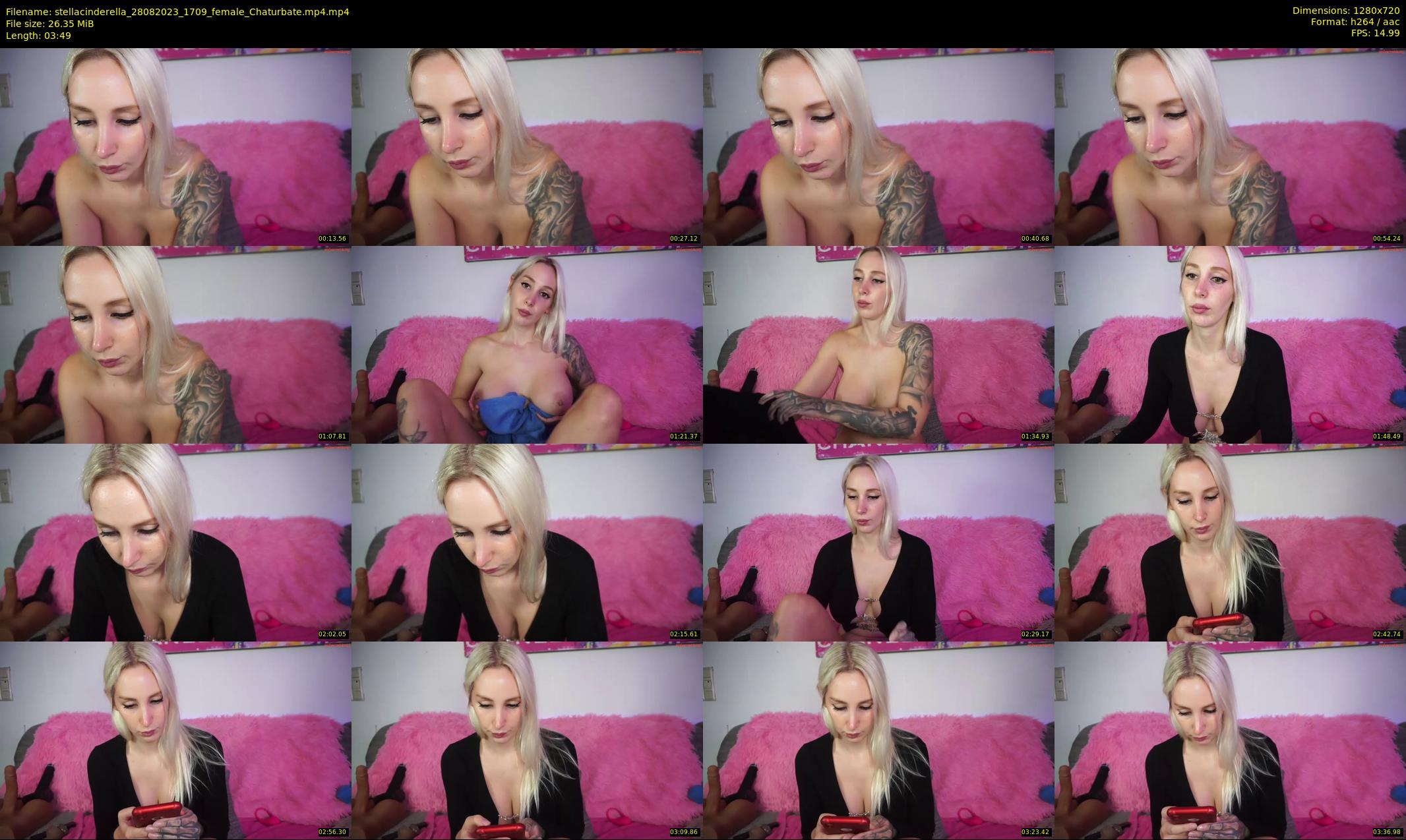stellacinderella — 4 minute Chaturbate female cam show recording, 720p, Aug 28, 2023