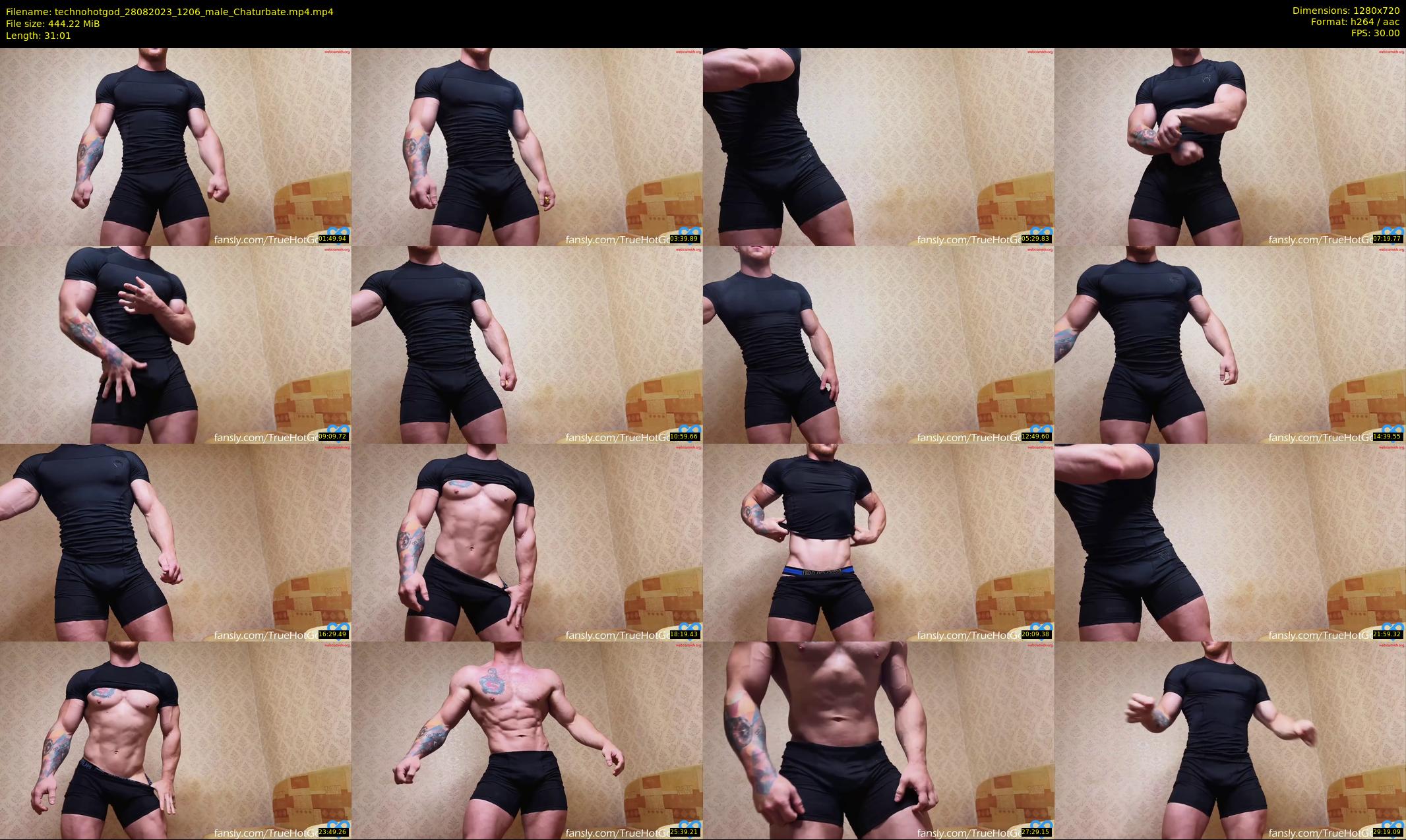 technohotgod — 32 minute Chaturbate male cam show recording, 720p, Aug 28, 2023