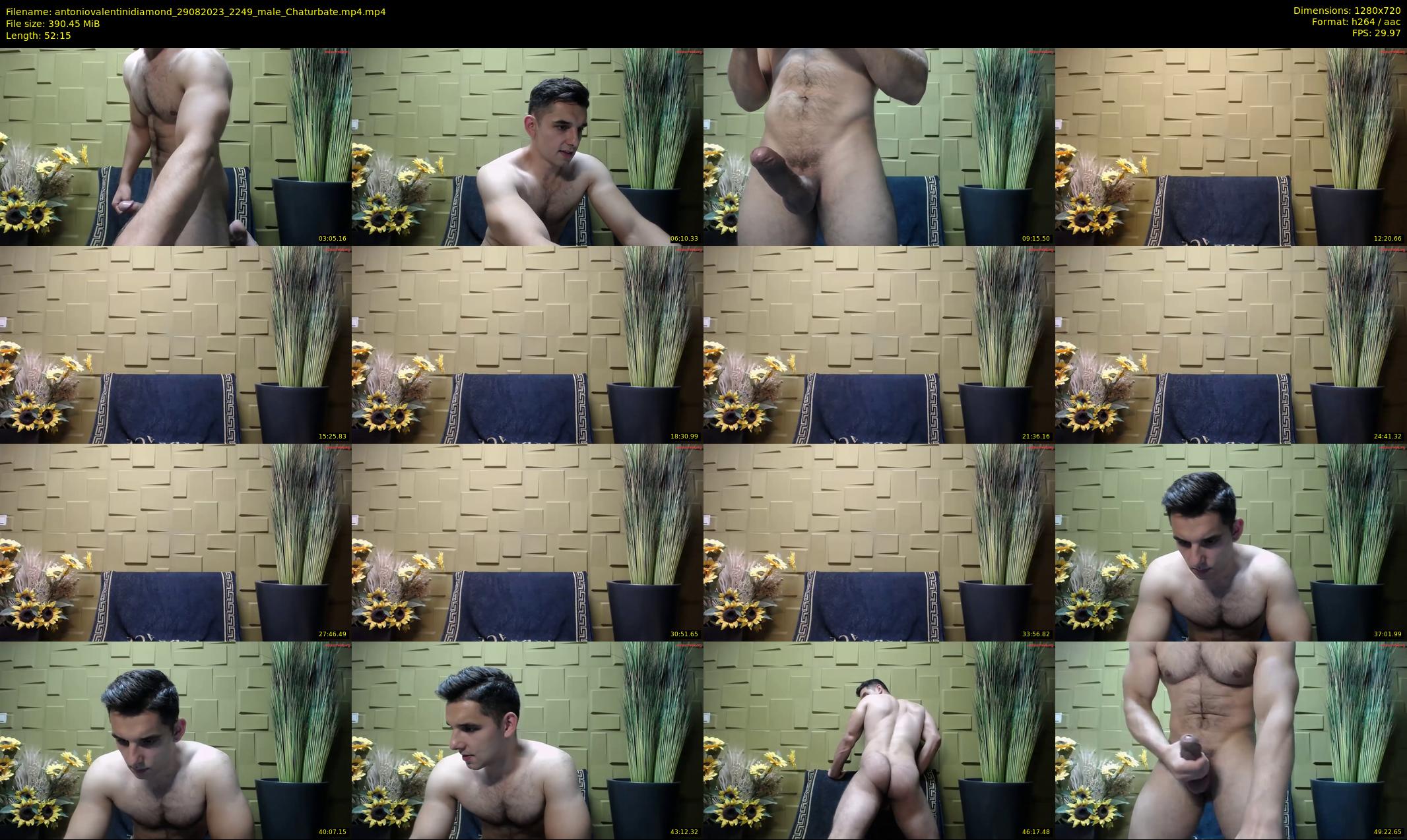 antoniovalentinidiamond — 53 minute Chaturbate male cam show recording, 720p, Aug 29, 2023