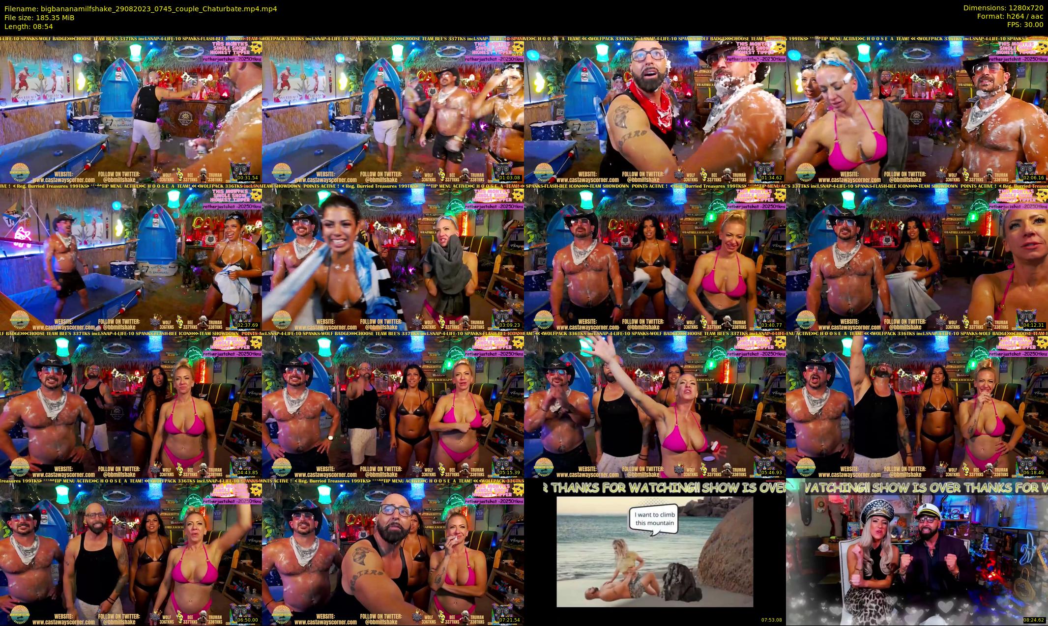 bigbananamilfshake — 9 minute Chaturbate couple cam show recording, 720p, Aug 29, 2023