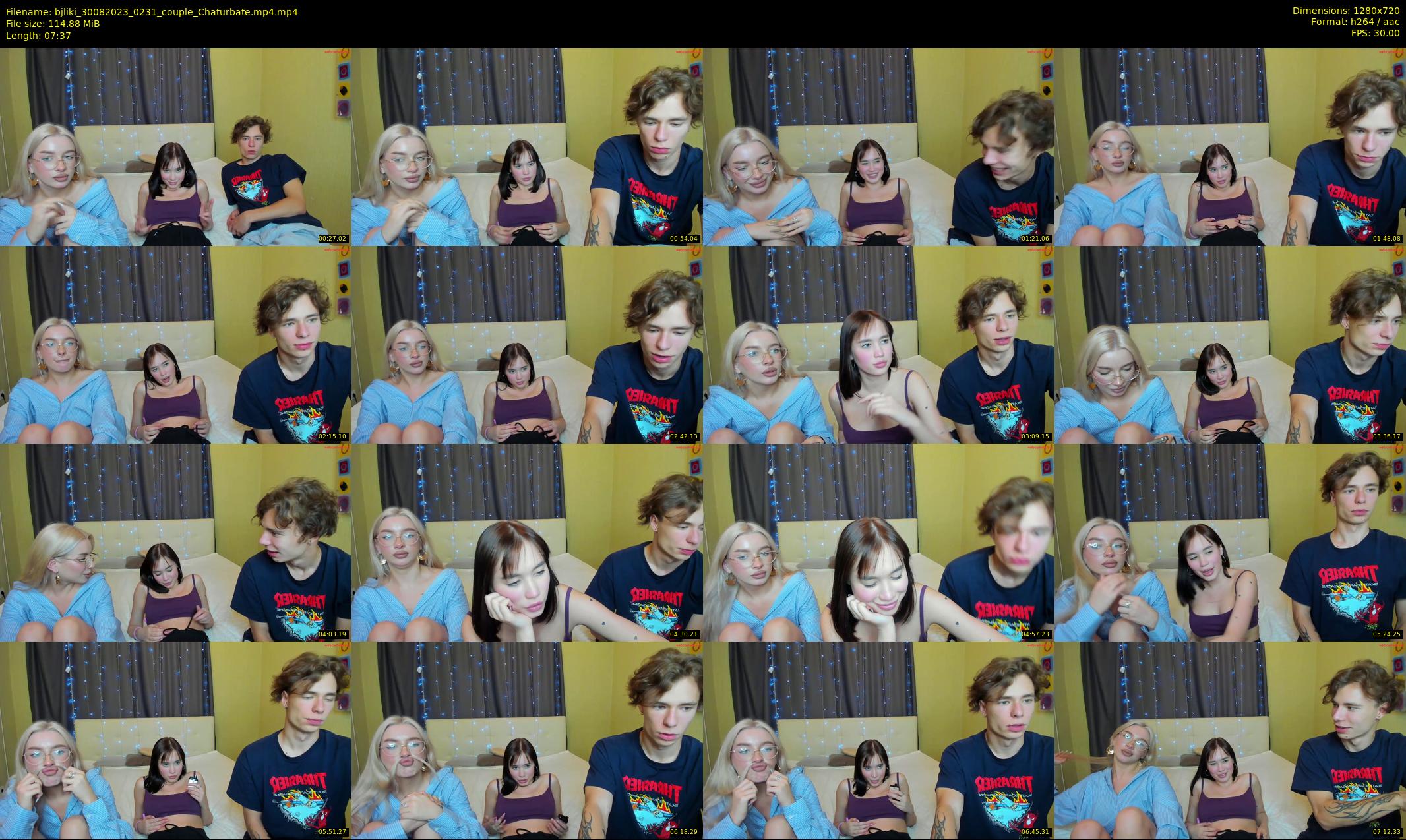 bjliki — 8 minute Chaturbate couple cam show recording, 720p, Aug 30, 2023