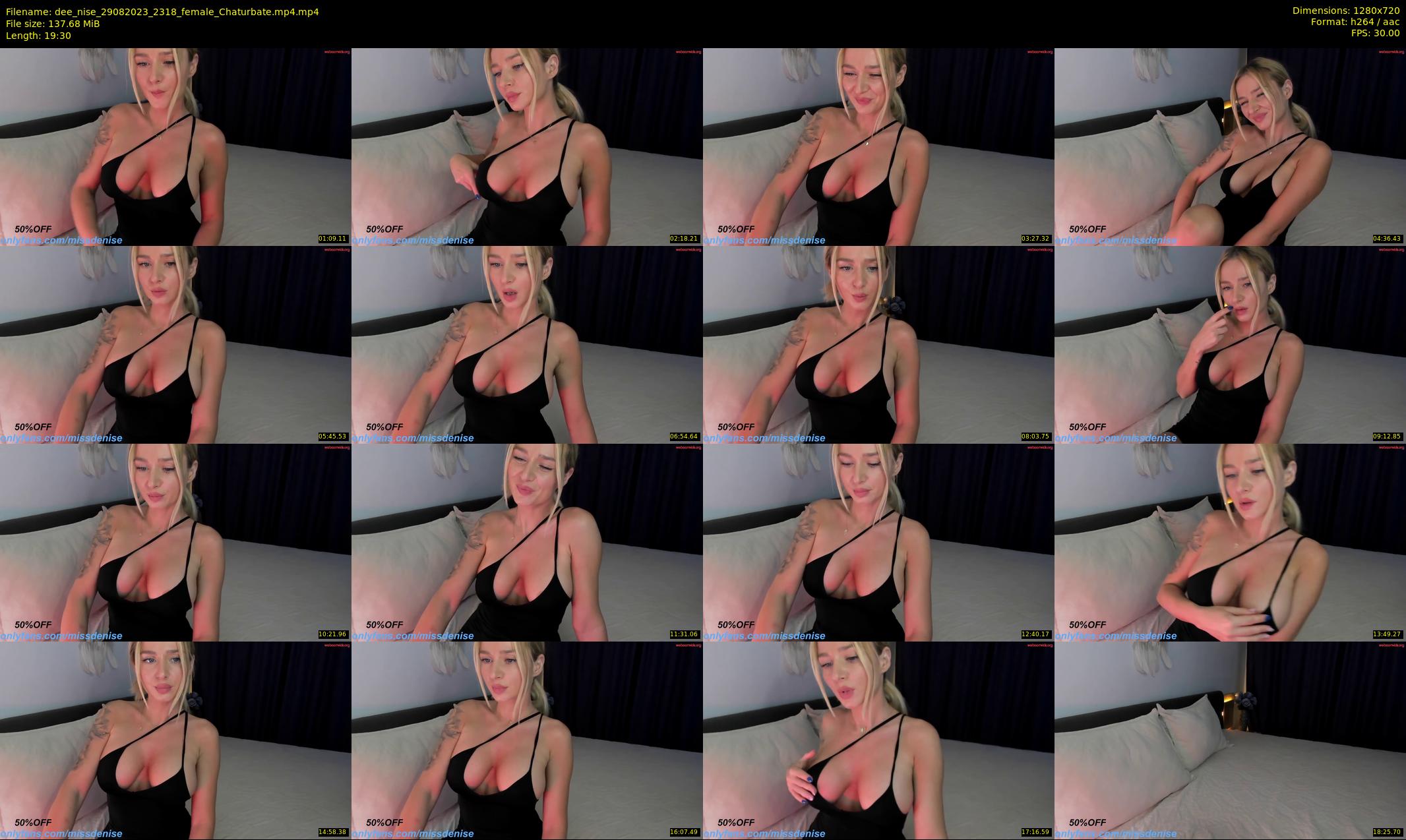 dee_nise — 20 minute Chaturbate female cam show recording, 720p, Aug 29, 2023