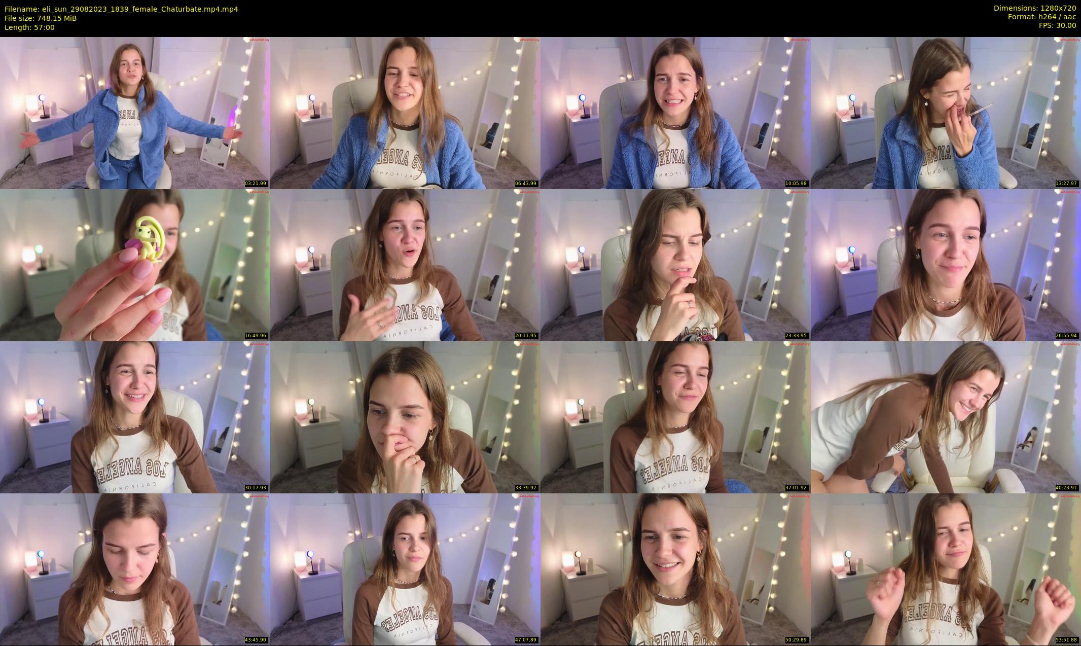 eli_sun — 57 minute Chaturbate female cam show recording, 720p, Aug 29, 2023