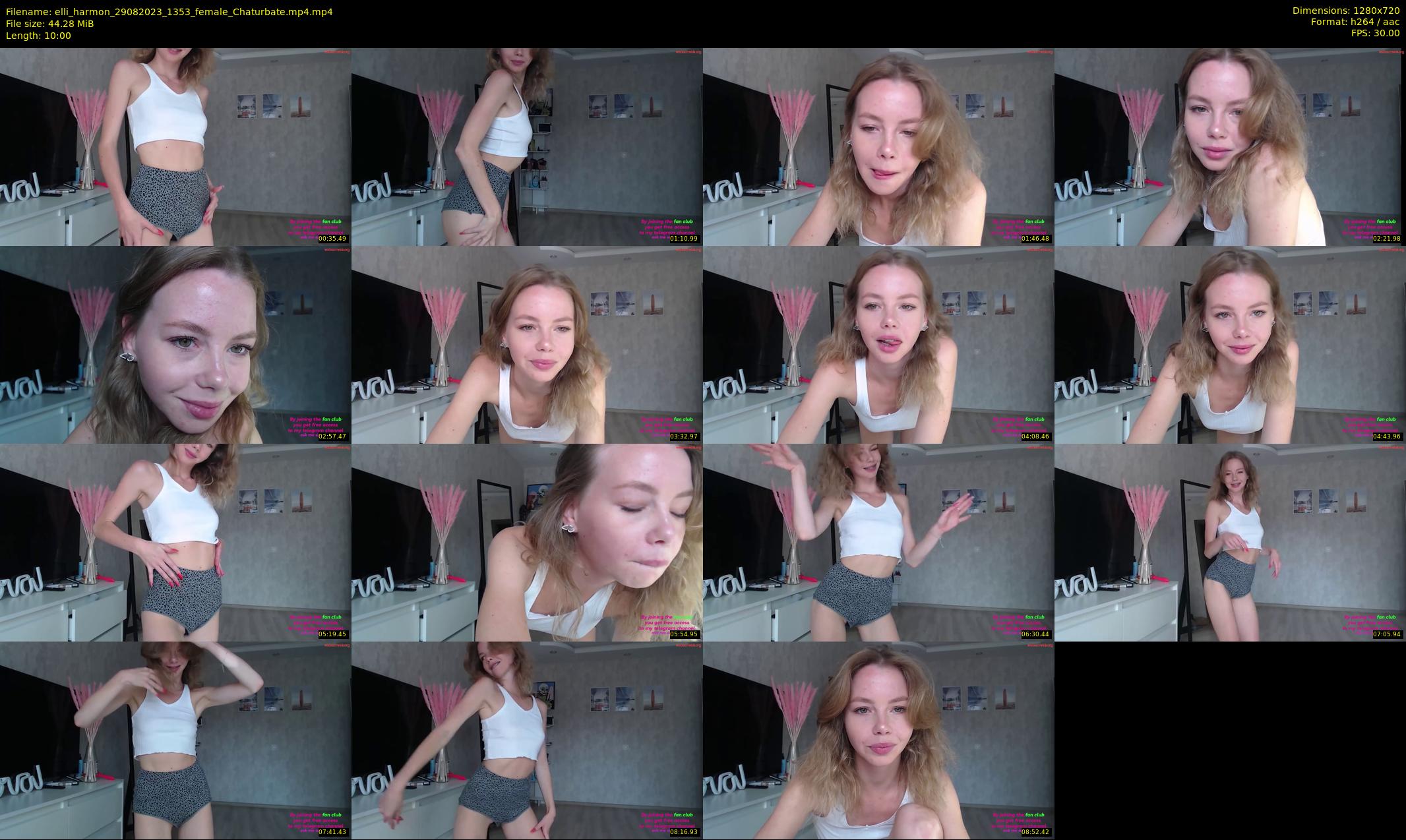 elli_harmon — 10 minute Chaturbate female cam show recording, 720p, Aug 29, 2023