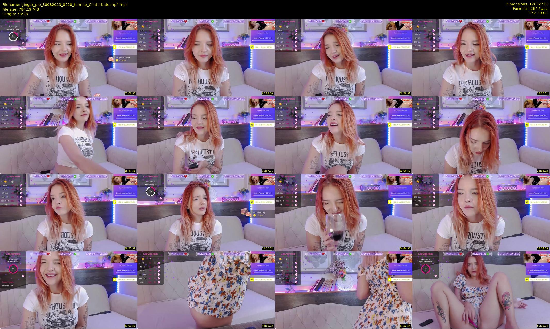 ginger_pie — 54 minute Chaturbate female cam show recording, 720p, Aug 30, 2023