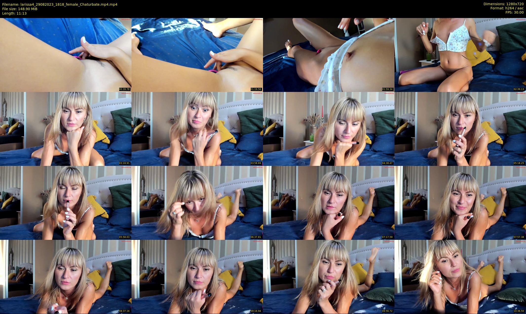 larissa4 — 12 minute Chaturbate female cam show recording, 720p, Aug 29, 2023