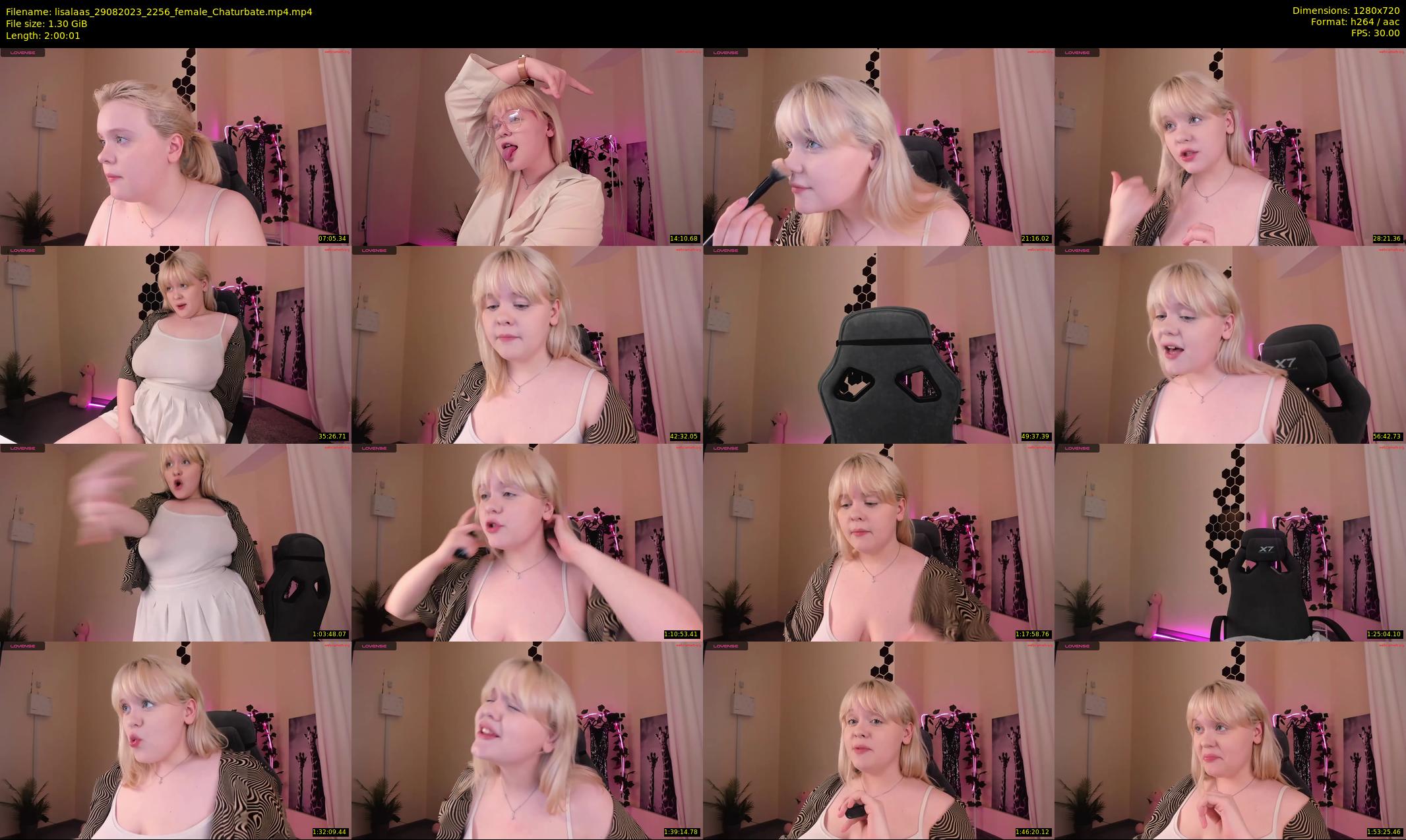 lisalaas — 121 minute Chaturbate female cam show recording, 720p, Aug 29, 2023