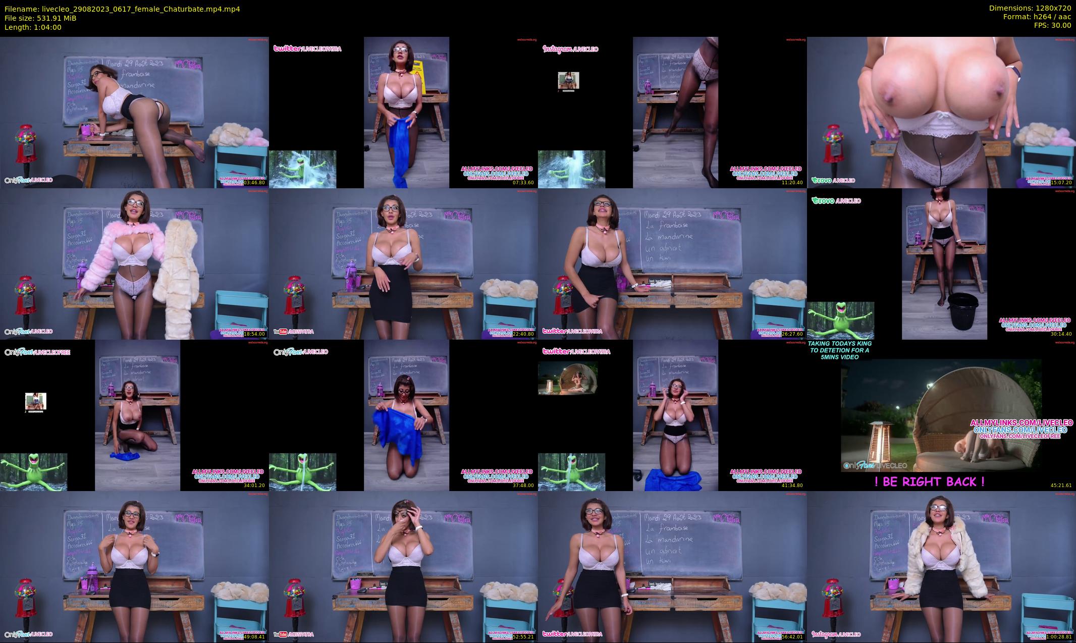 livecleo — 64 minute Chaturbate female cam show recording, 720p, Aug 29, 2023