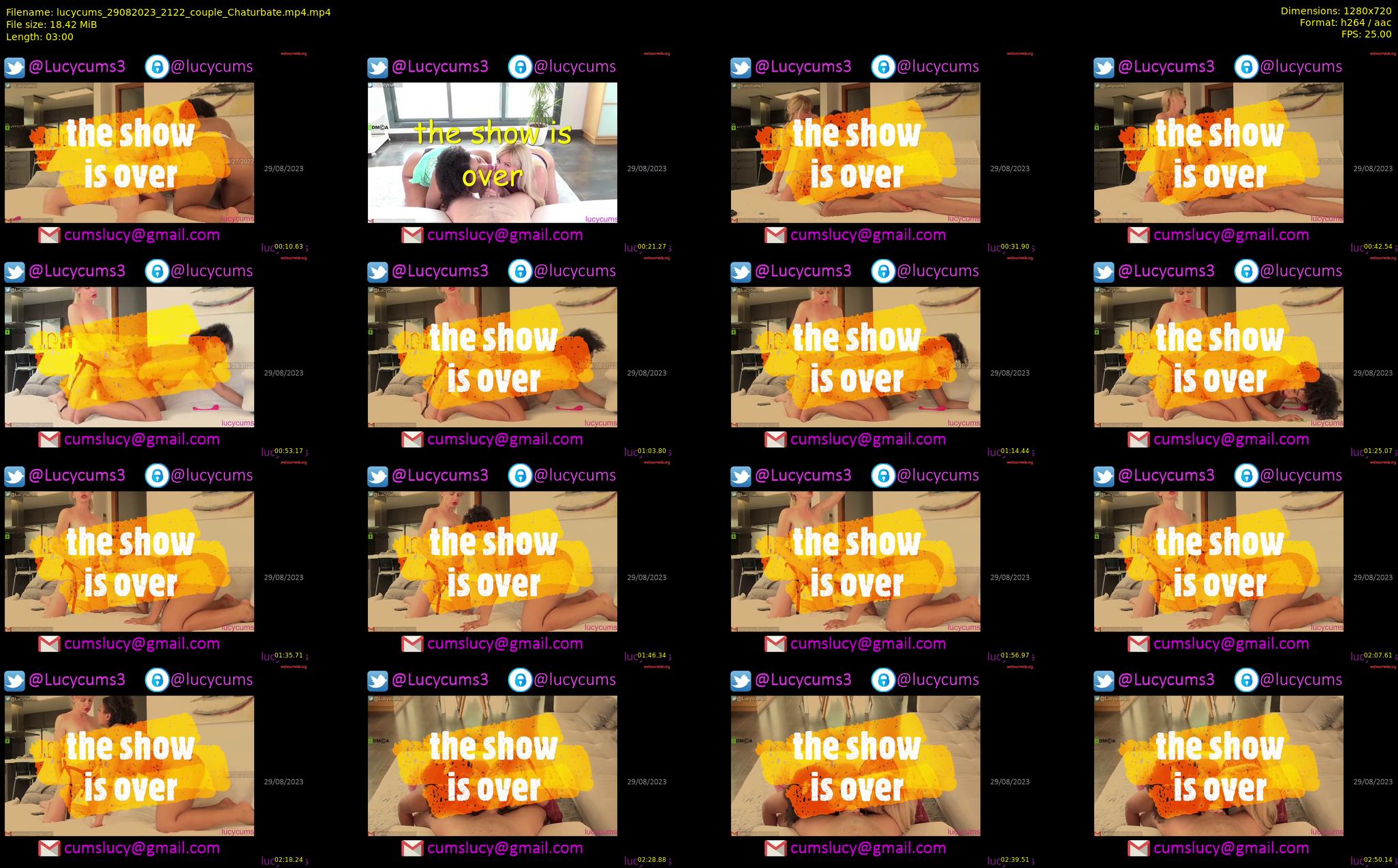 lucycums — 3 minute Chaturbate couple cam show recording, 720p, Aug 29, 2023