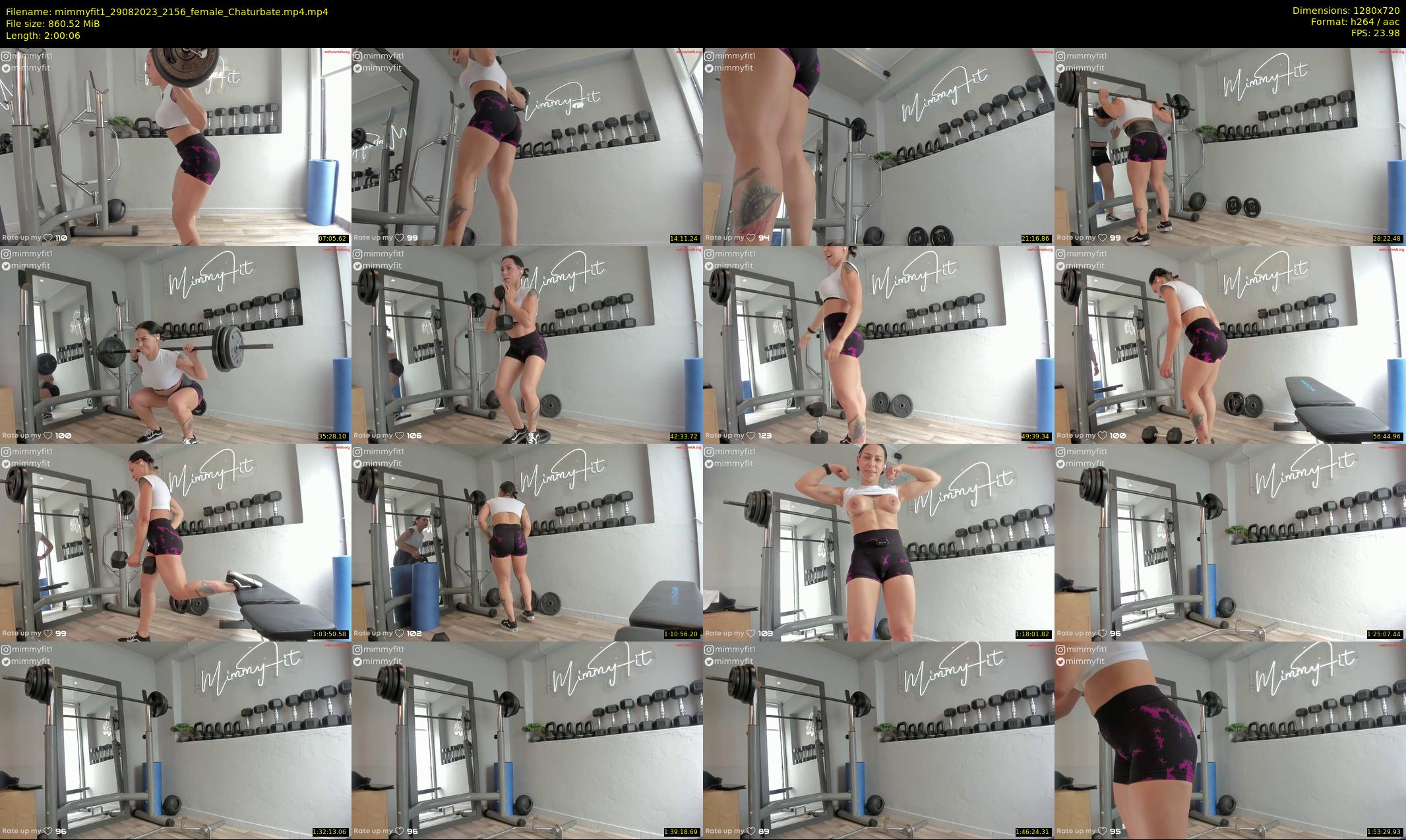 mimmyfit1 — 121 minute Chaturbate female cam show recording, 720p, Aug 29, 2023
