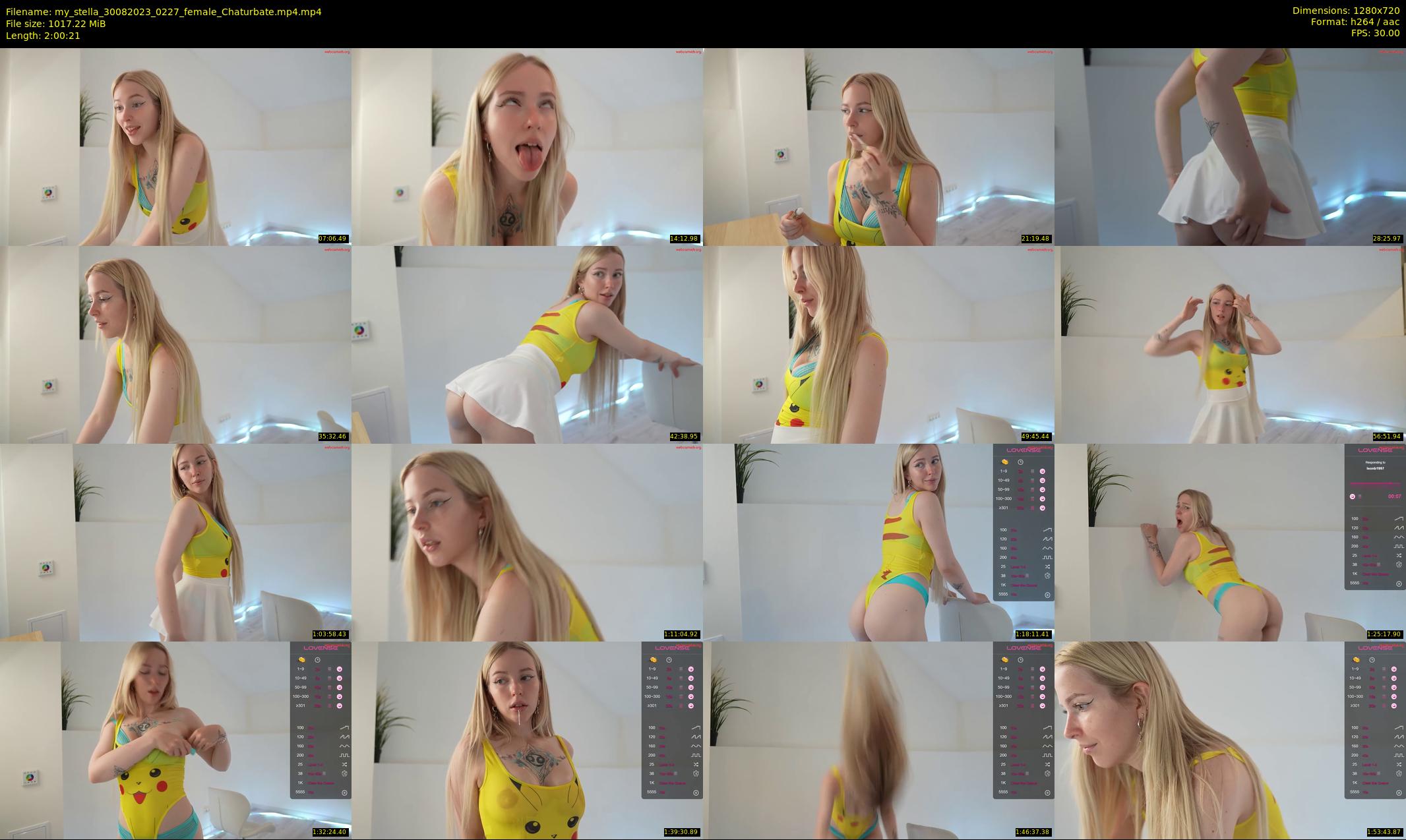 my_stella — 121 minute Chaturbate female cam show recording, 720p, Aug 30, 2023