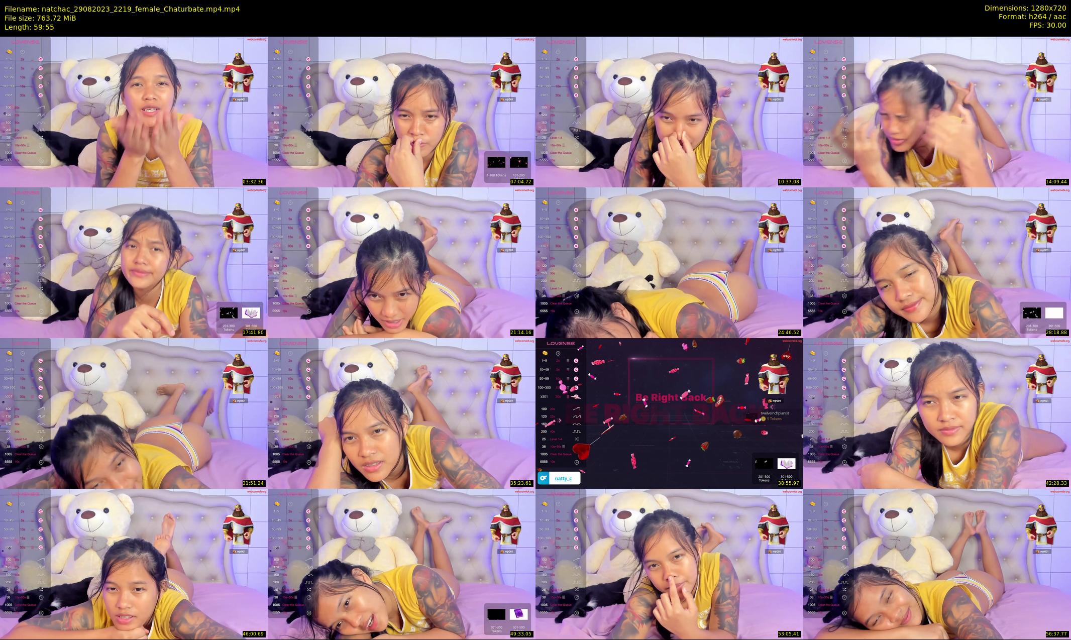 natchac — 60 minute Chaturbate female cam show recording, 720p, Aug 29, 2023