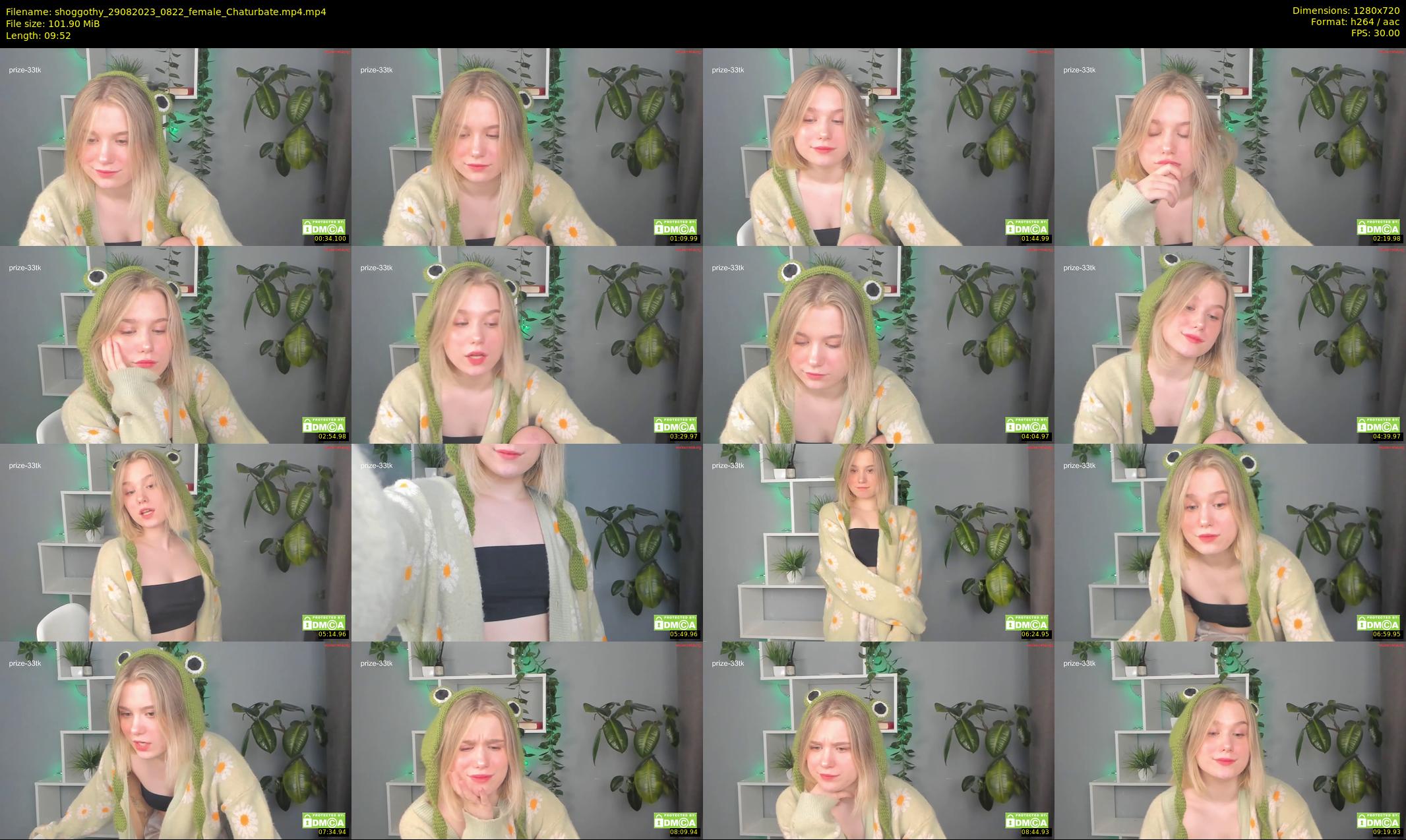 shoggothy — 10 minute Chaturbate female cam show recording, 720p, Aug 29, 2023