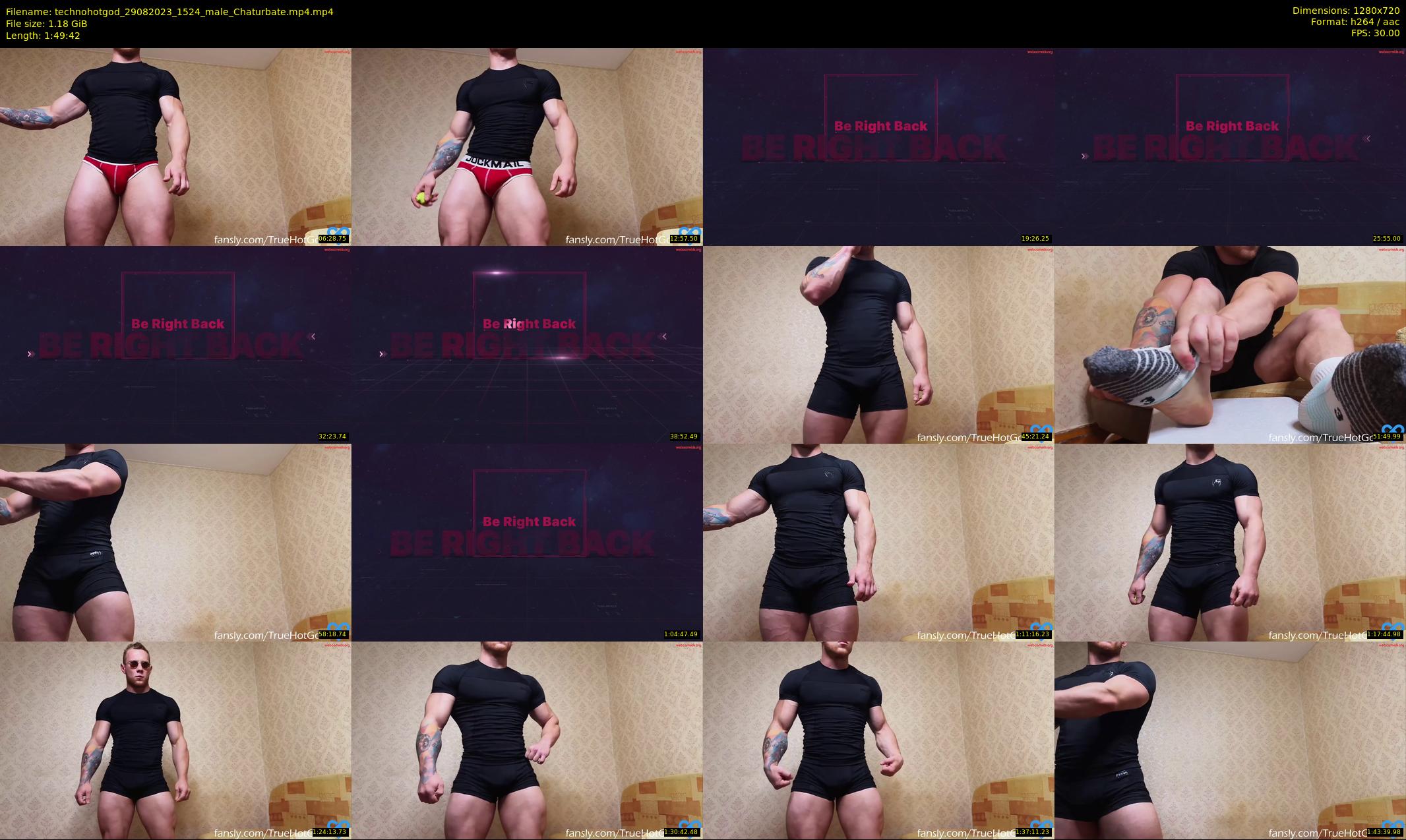 technohotgod — 110 minute Chaturbate male cam show recording, 720p, Aug 29, 2023
