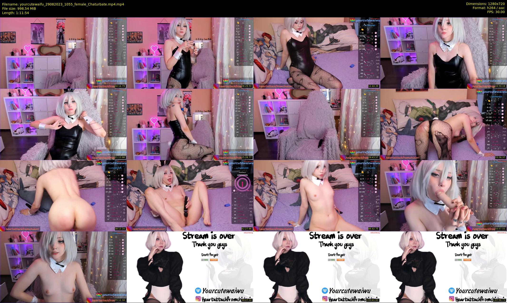 yourcutewaifu — 72 minute Chaturbate female cam show recording, 720p, Aug 29, 2023