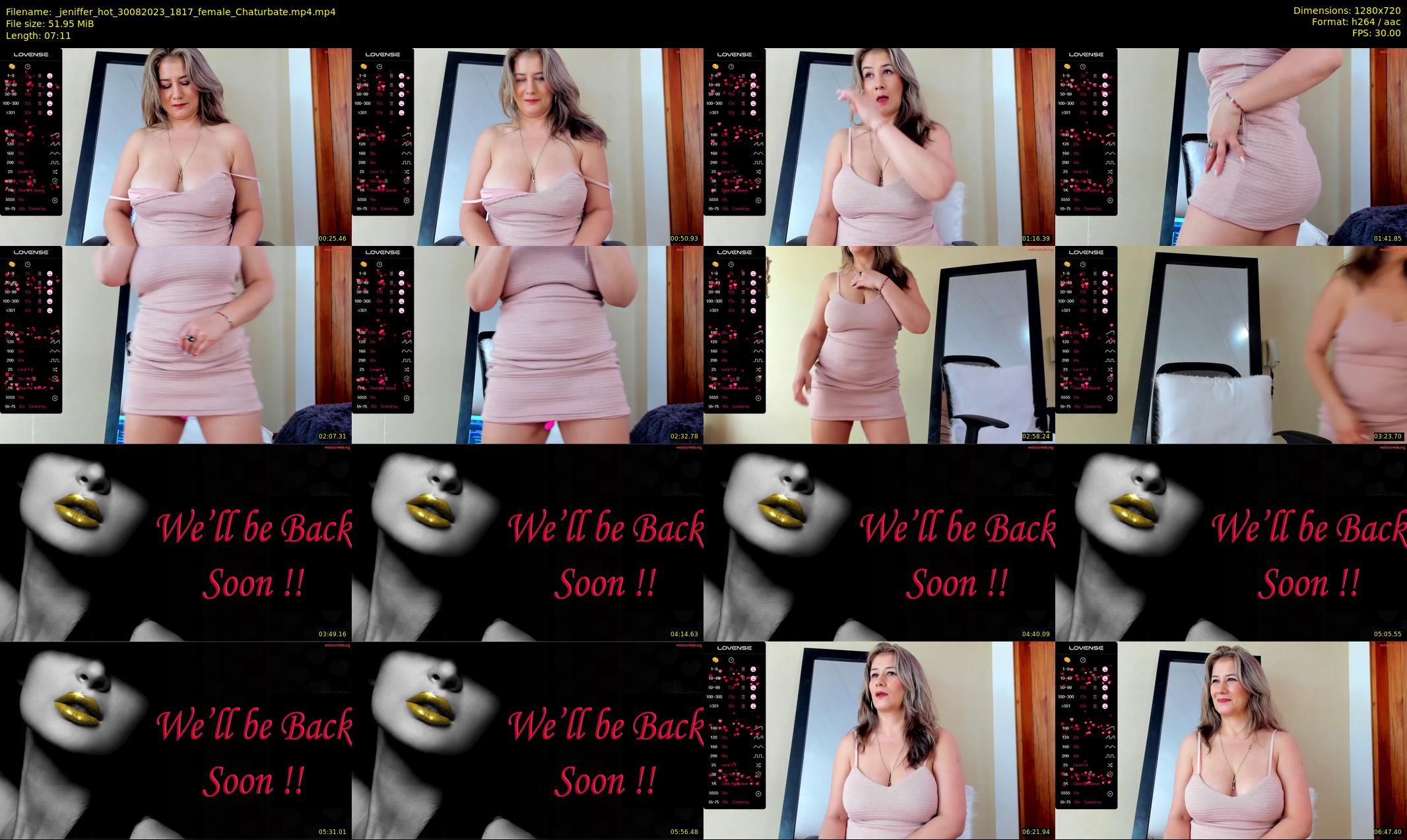 _jeniffer_hot — 8 minute Chaturbate female cam show recording, 720p, Aug 30, 2023