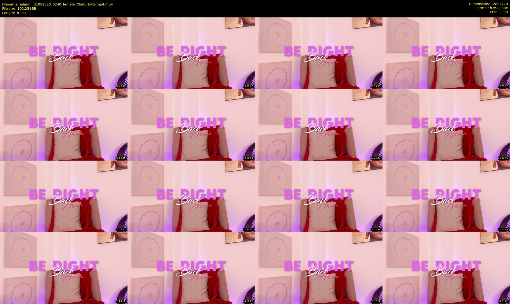 ailann_ — 31 minute Chaturbate female cam show recording, 720p, Aug 31, 2023