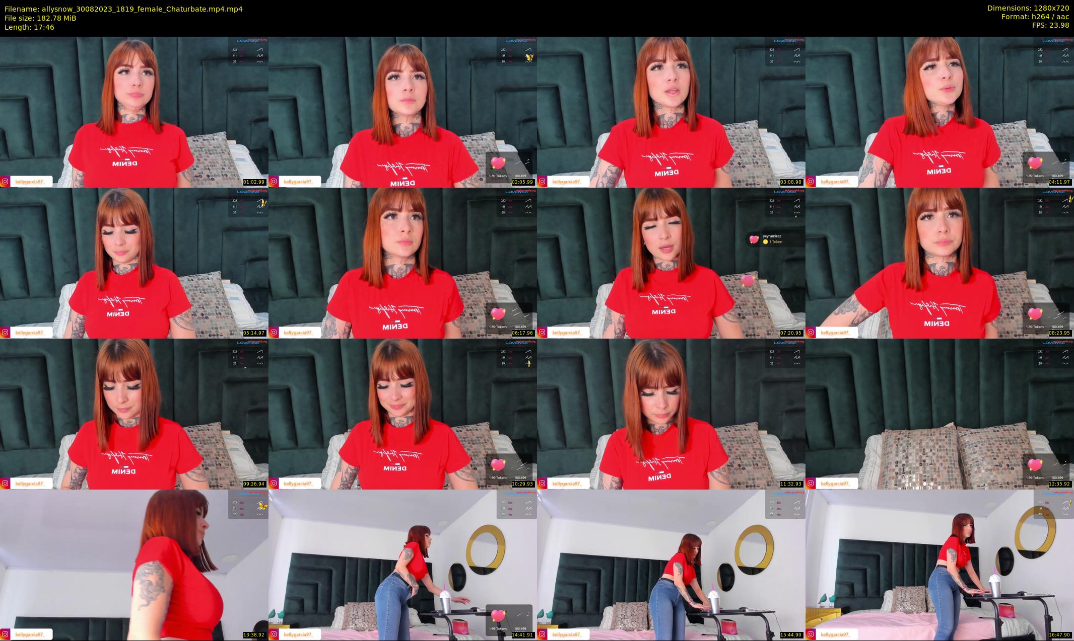 allysnow — 18 minute Chaturbate female cam show recording, 720p, Aug 30, 2023