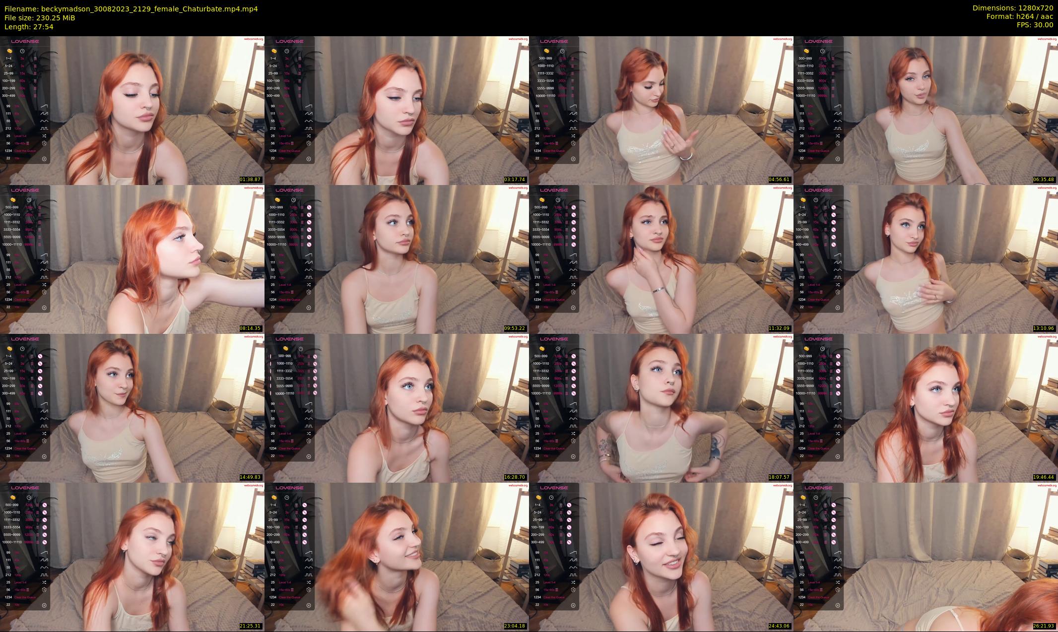 beckymadson — 28 minute Chaturbate female cam show recording, 720p, Aug 30, 2023