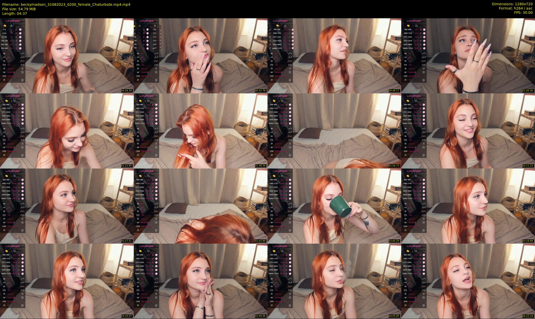 beckymadson — 5 minute Chaturbate female cam show recording, 720p, Aug 31, 2023