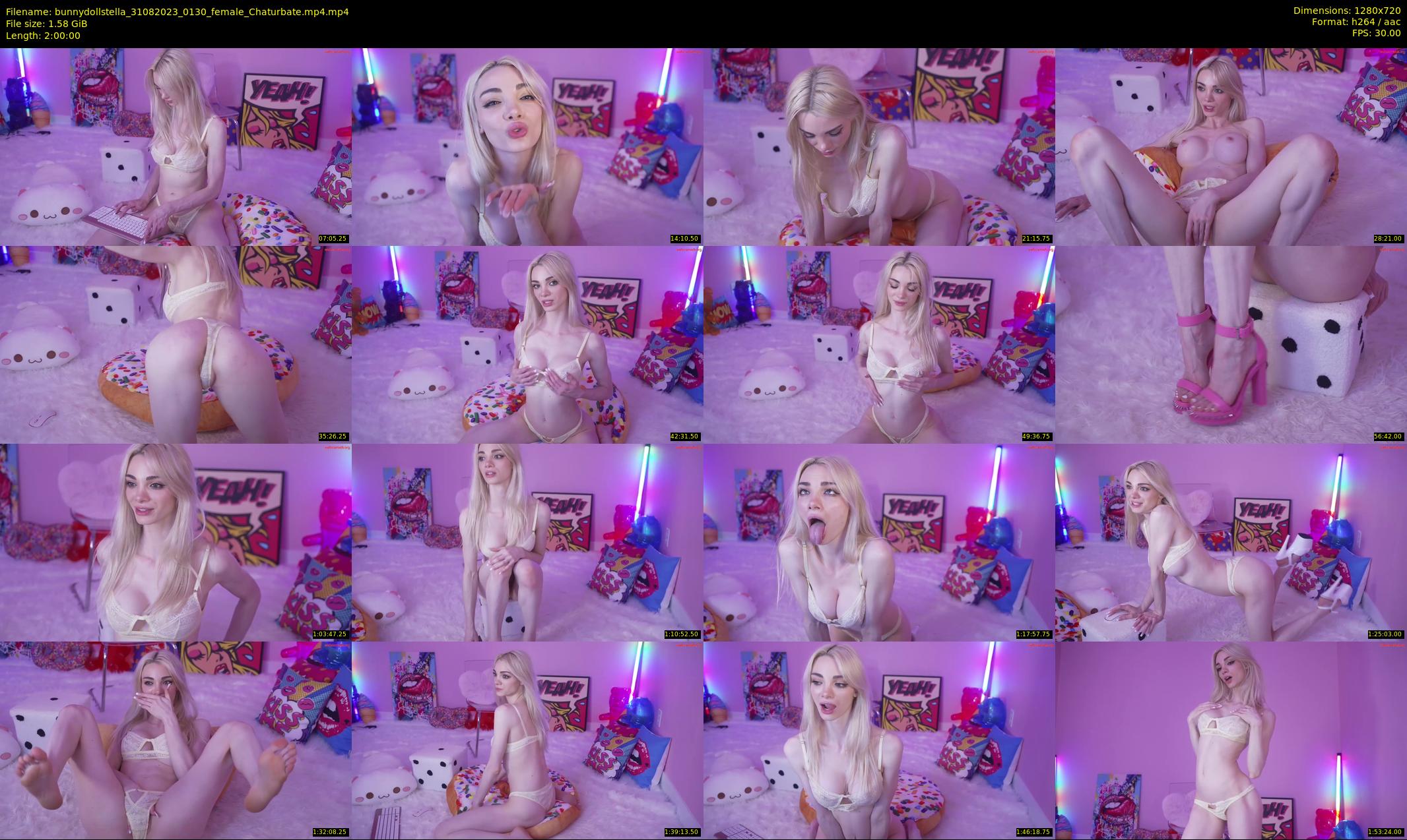 bunnydollstella — 120 minute Chaturbate female cam show recording, 720p, Aug 31, 2023