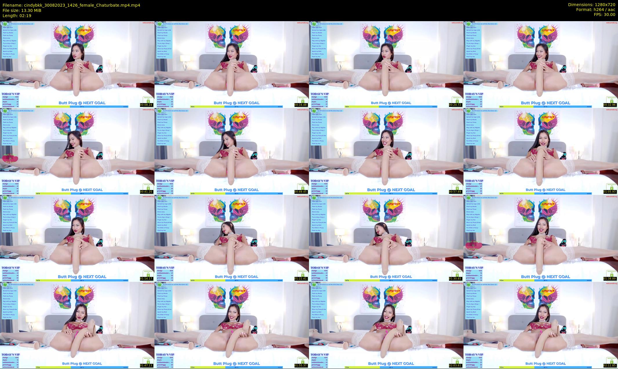 cindybkk — 3 minute Chaturbate female cam show recording, 720p, Aug 30, 2023