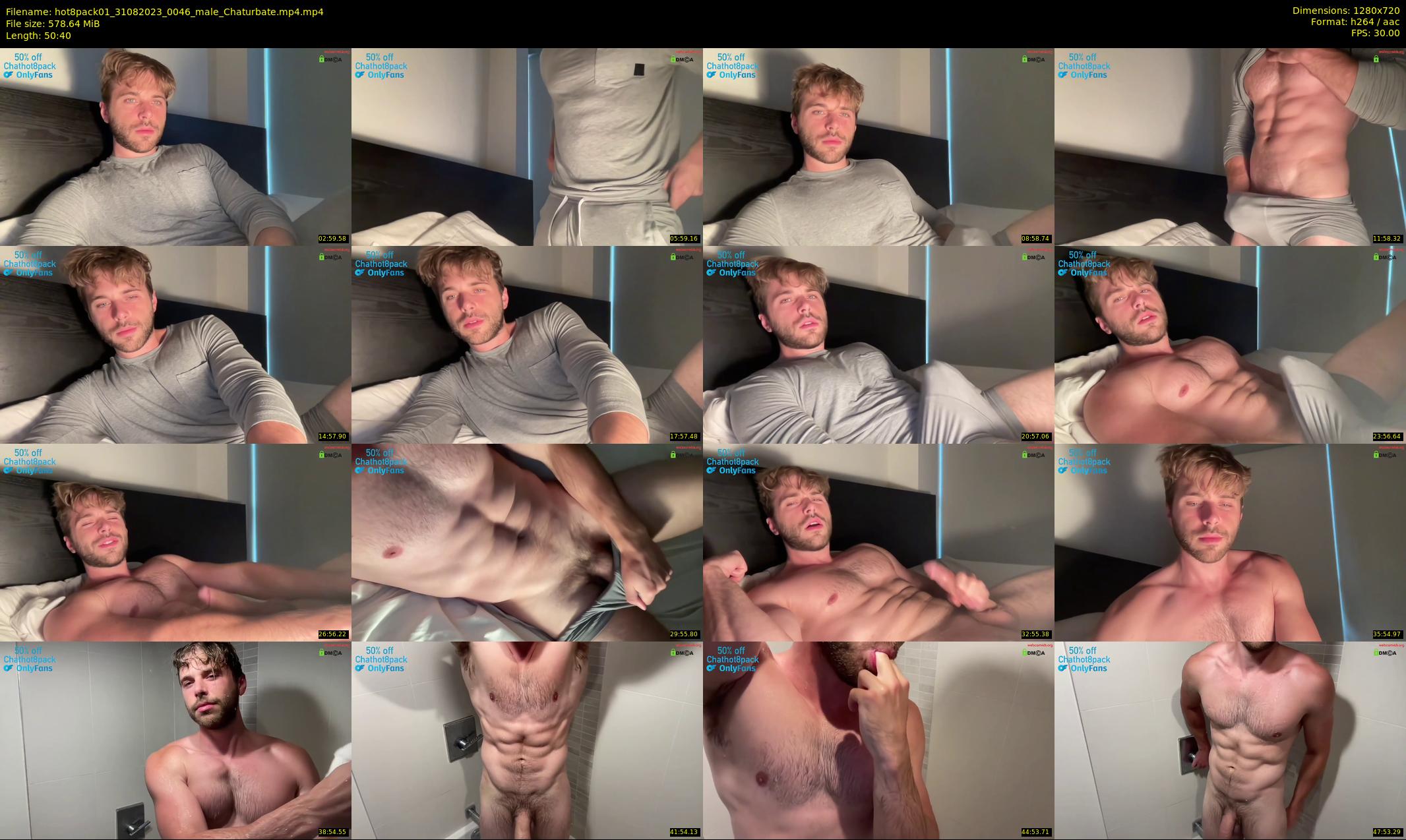 hot8pack01 — 51 minute Chaturbate male cam show recording, 720p, Aug 31, 2023