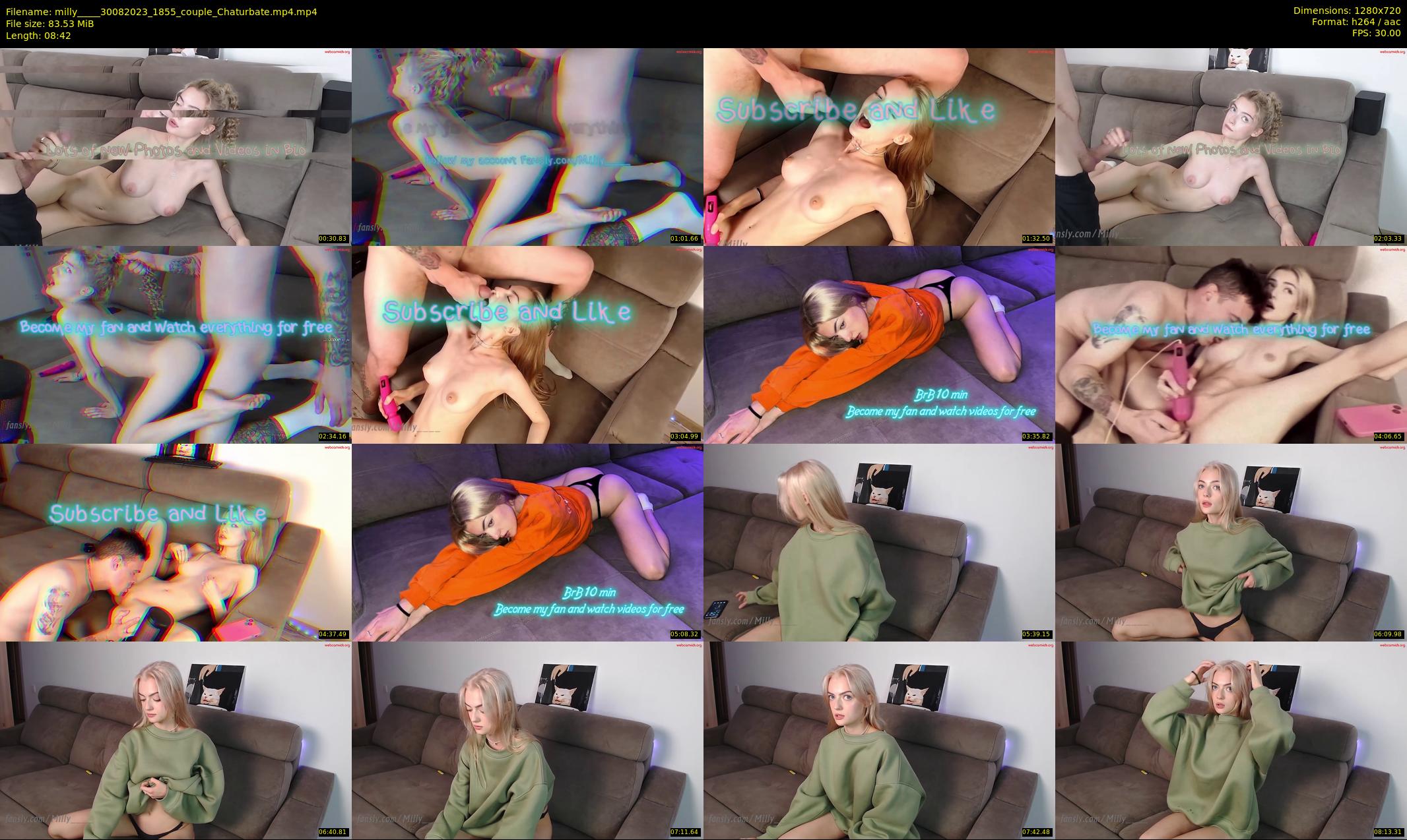 milly____ — 9 minute Chaturbate couple cam show recording, 720p, Aug 30, 2023