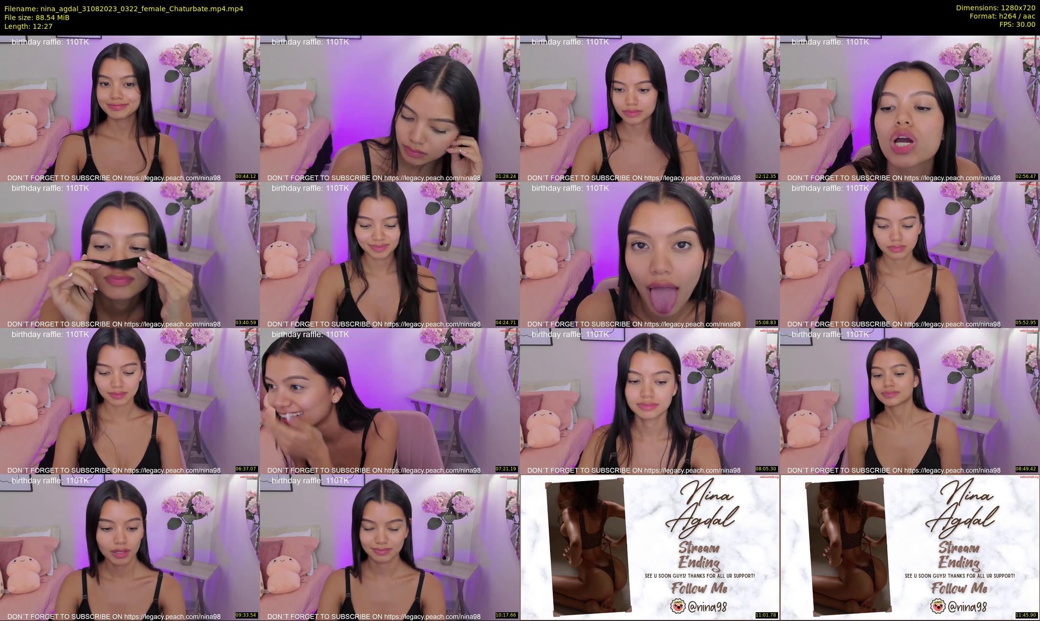 nina_agdal — 13 minute Chaturbate female cam show recording, 720p, Aug 31, 2023