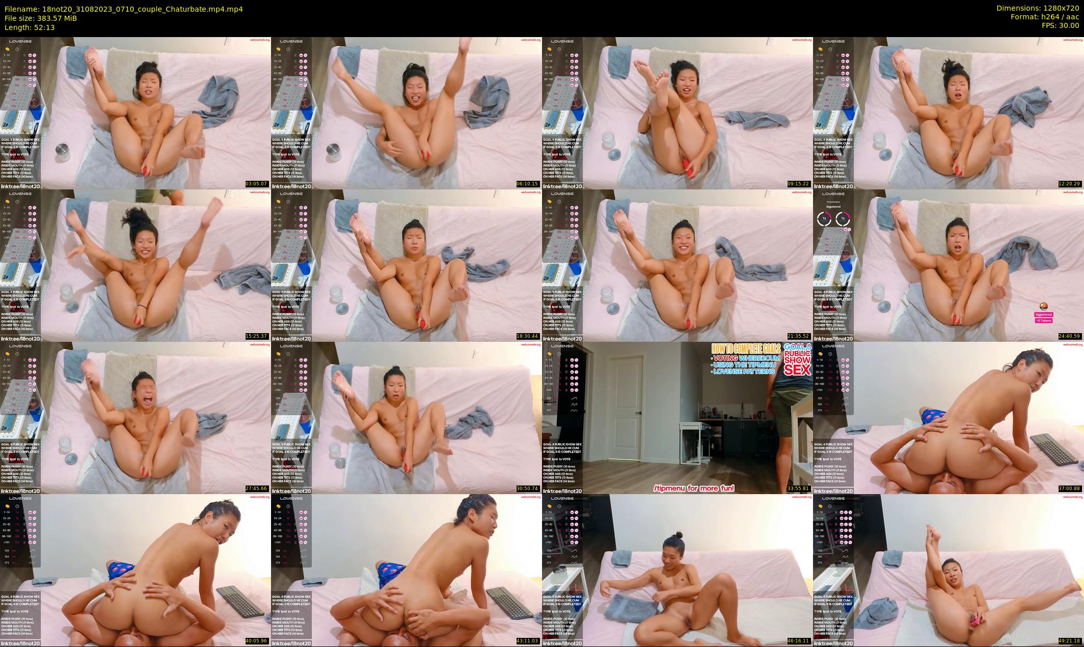 18not20 — 53 minute Chaturbate couple cam show recording, 720p, Aug 31, 2023